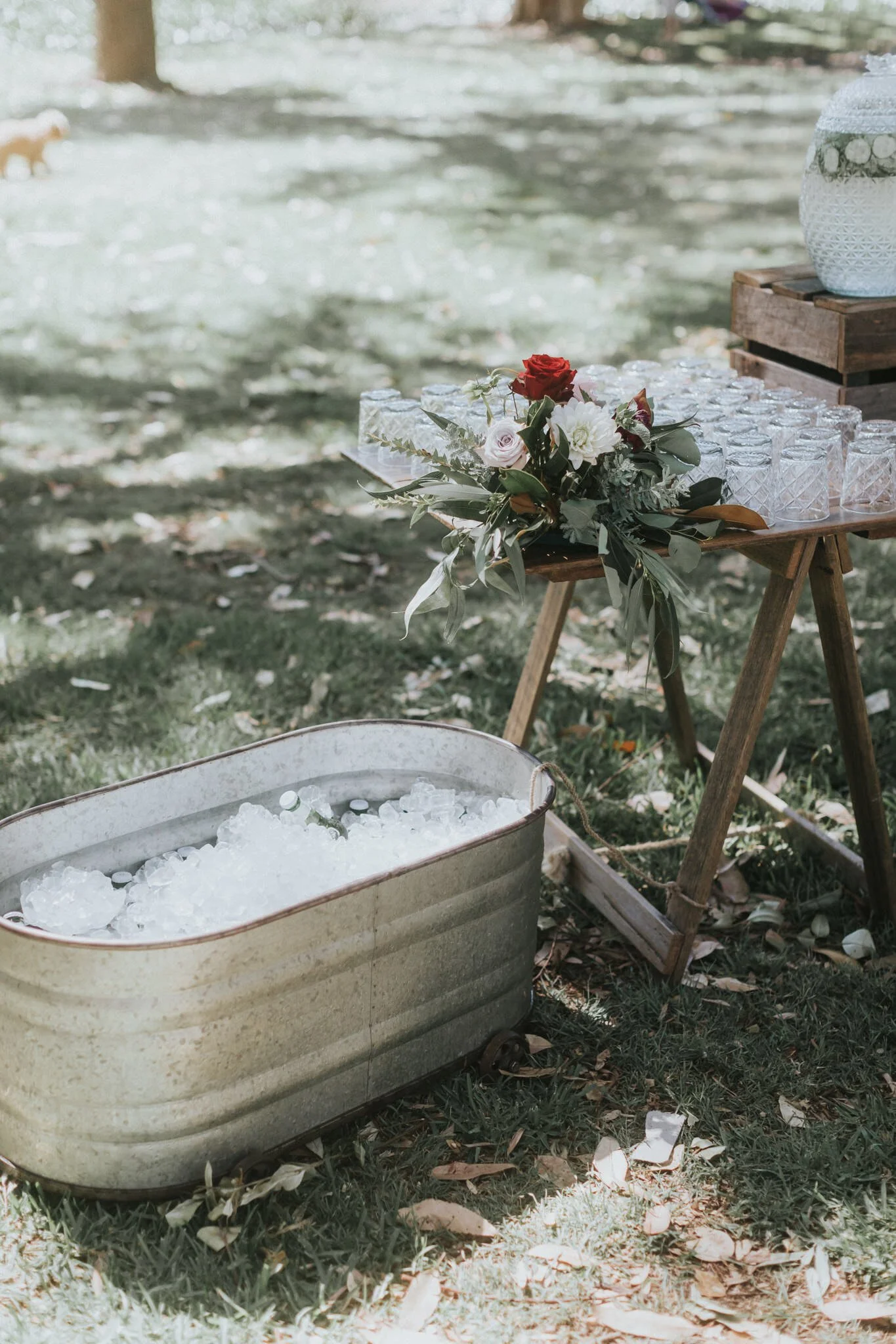 Vintage metal ice buckets available for hire in Sydney and NSW, ideal for rustic weddings and vintage styled events.