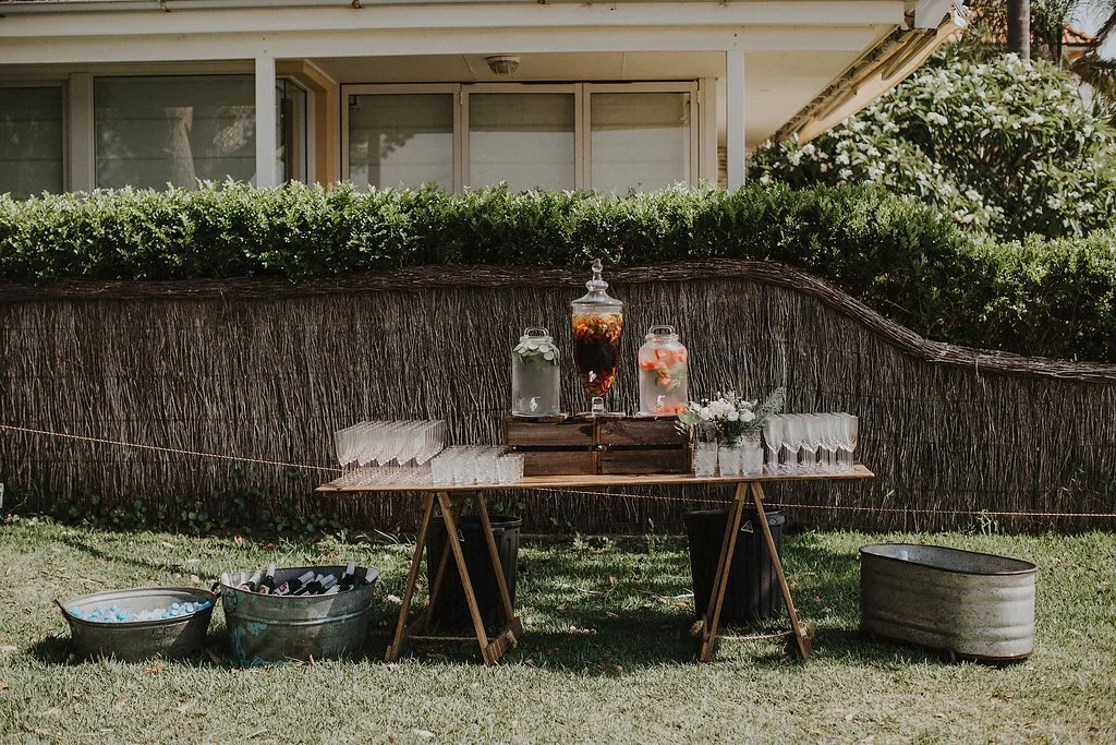 Vintage metal ice buckets available for hire in Sydney and NSW, ideal for rustic weddings and vintage styled events.
