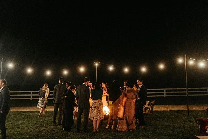 What a way to end the night, with guests gathered by the fire under our festoon lighting… but it all began beneath our mandap, as the couple said ‘I do.’ 
Swipe to see ➡️
From start to finish, we are here to guide you ✨️
#