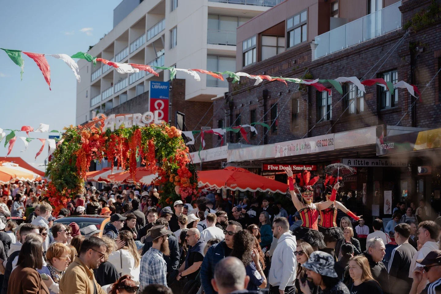 We love a good street party, and this activation for @sandhurstaustralia was no exception! Good food, good vibes, and thoughtfully styled furniture for every corner 🫒⁠
⁠
#HYREEvents #SandhurstActivation #EventStylingSydney #EventHireSydney #EventFur