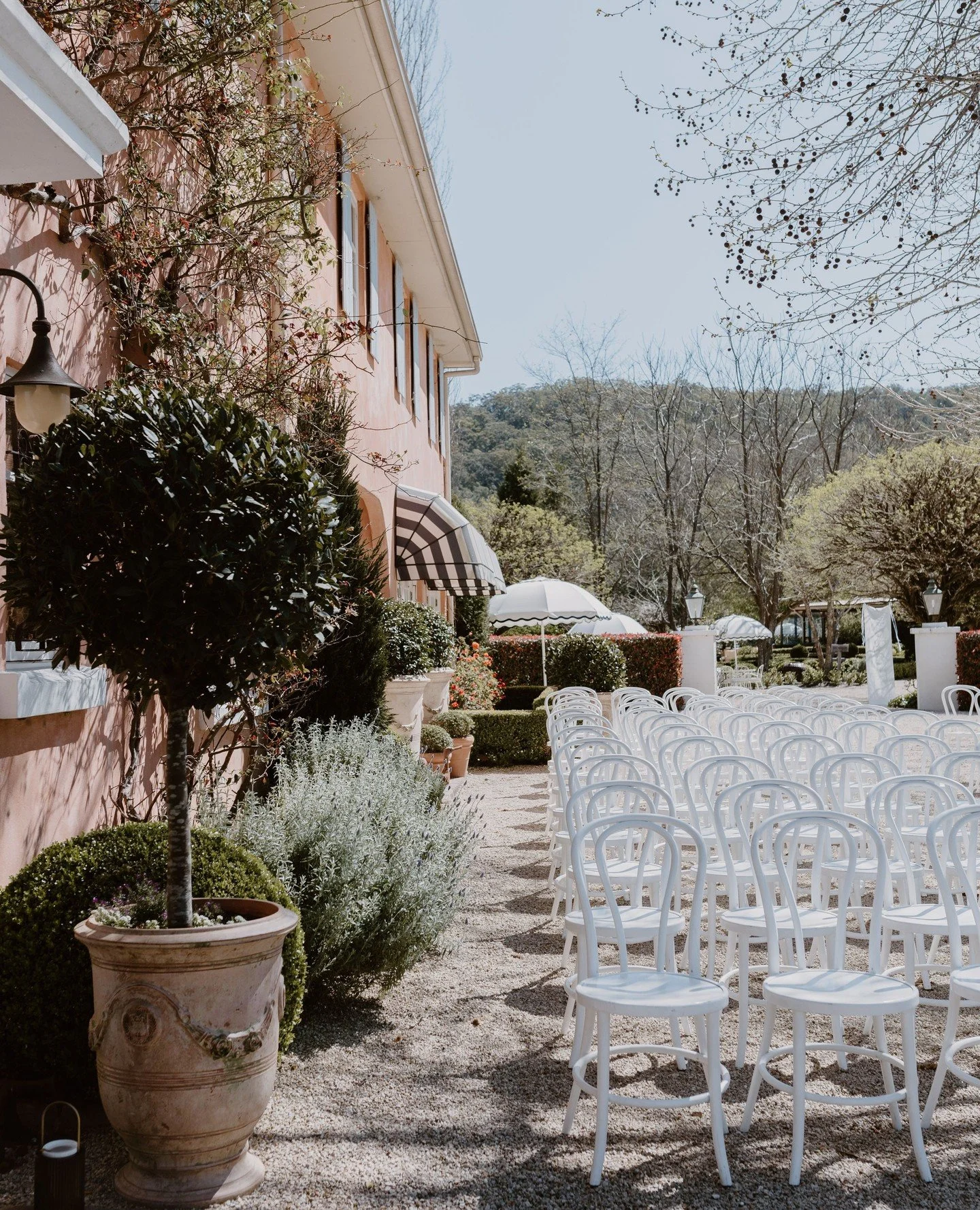 Our White Bentwood Chairs set within the iconic @redleafwollombi courtyard.⁠
⁠
A classic duo.⁠
⁠
#HYREEvents #RedleafWollombi? #Redleaf #SydneyWeddings #SydneyWeddingHire #SydneyEventHire #WeddingCeremonySydney #WeddingStylingSydney #EventFurnitureHi