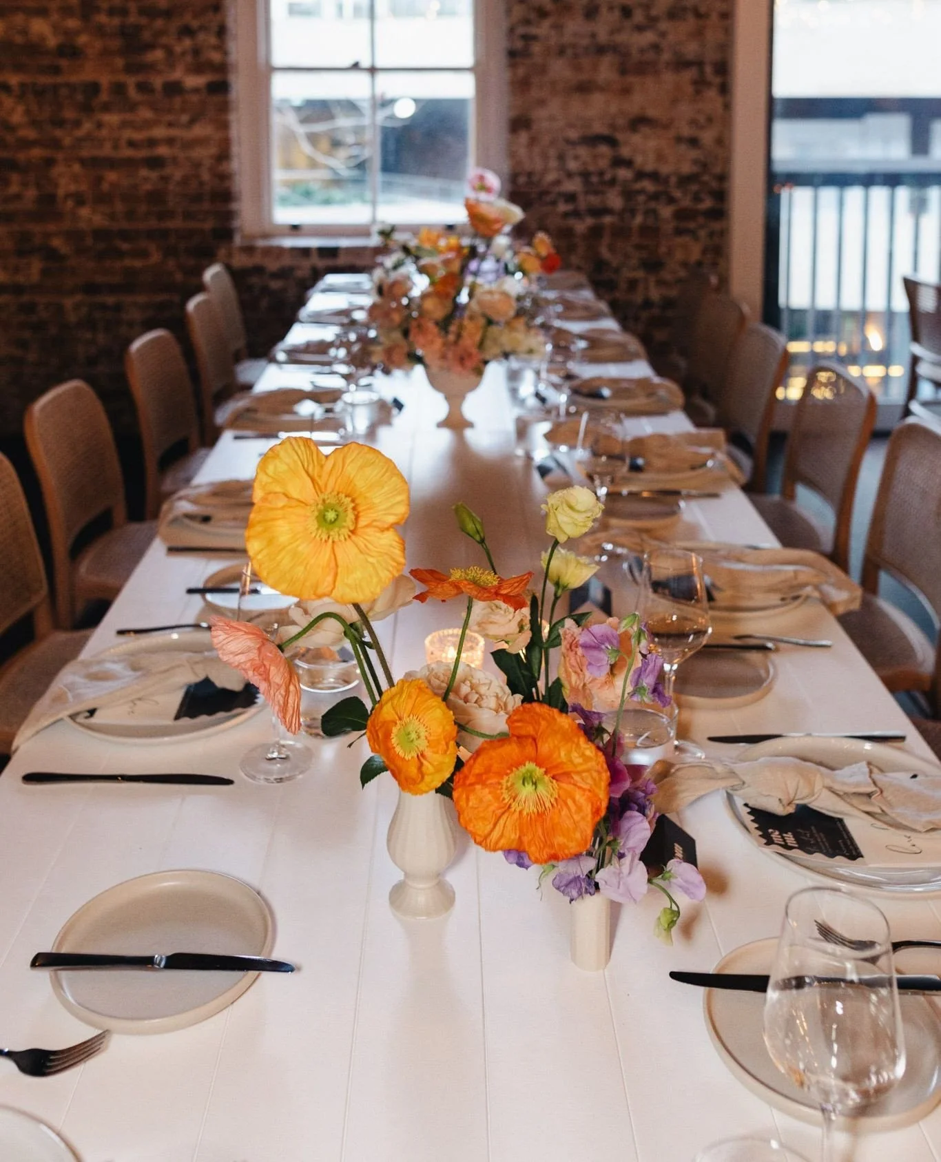 Our White Panelled Dining Tables paired with Natural Rattan Chairs - designed to be styled as they are ✨️⁠
⁠
No tablecloth required, just clean lines, texture, and a setup that works across weddings and events.⁠
⁠
#HYREEvents #SydneyWeddings #SydneyW