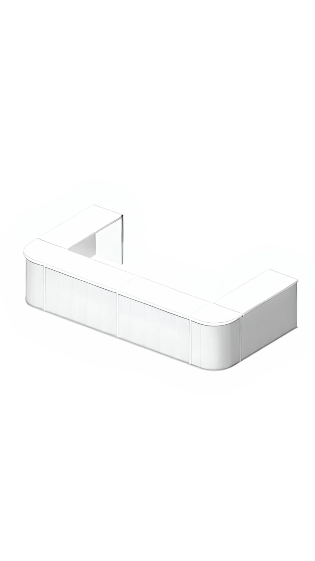 WHITE U-SHAPED BAR