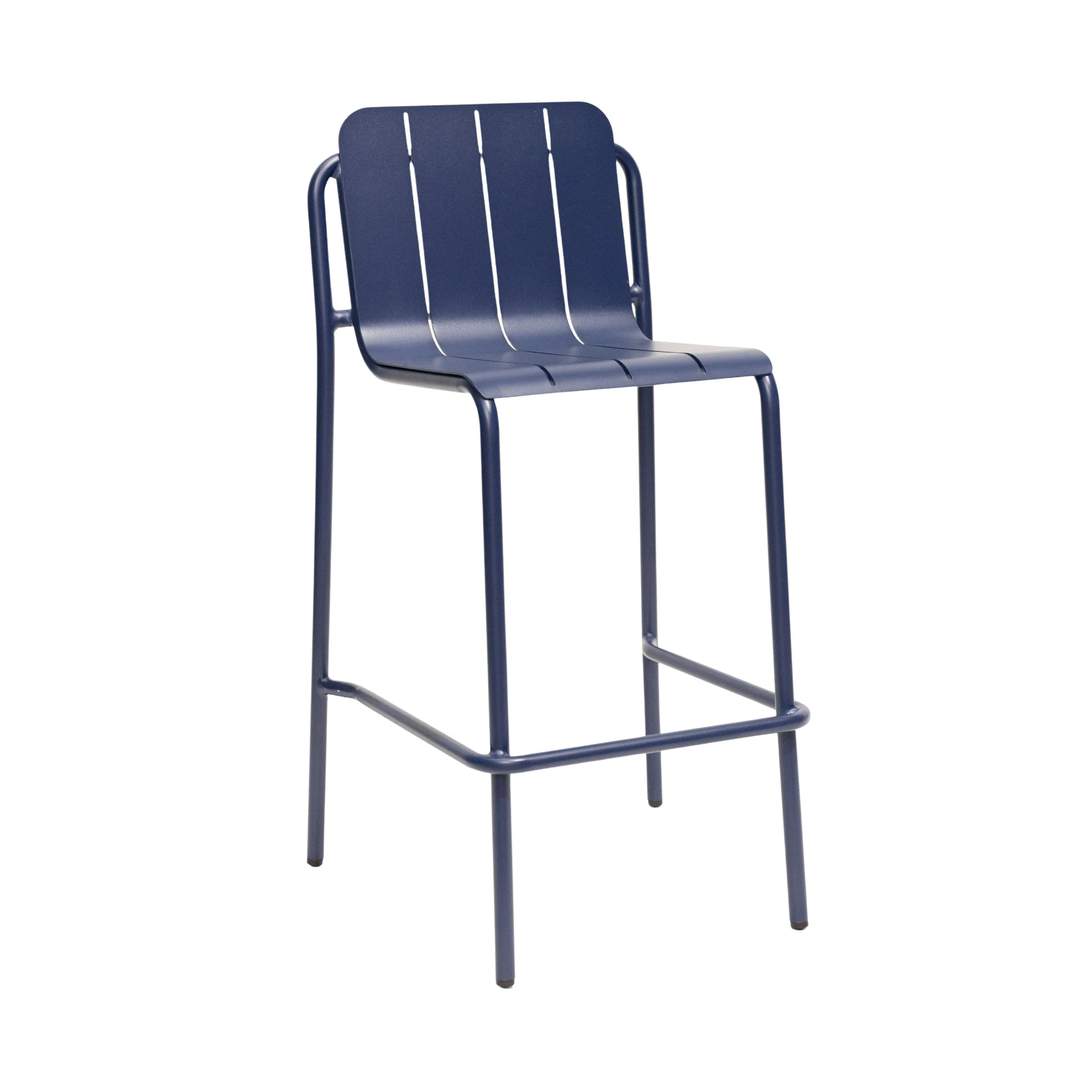 Navy blue barstools available for hire in Sydney and NSW, ideal for weddings, corporate events, and private functions.