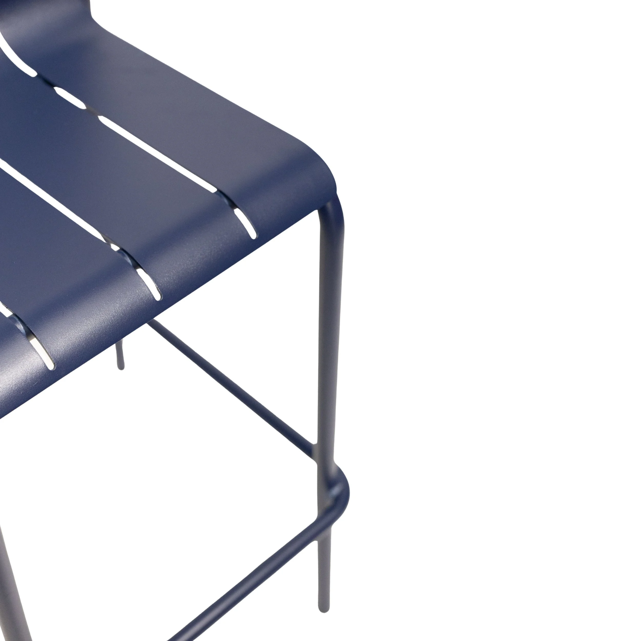 Navy blue barstools available for hire in Sydney and NSW, ideal for weddings, corporate events, and private functions.