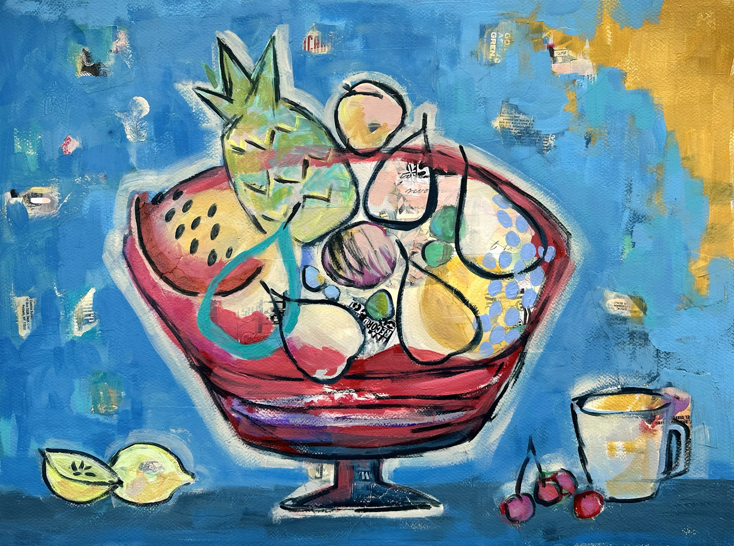 Naturally Sweet, mix medium on paper, 18x24  SOLD