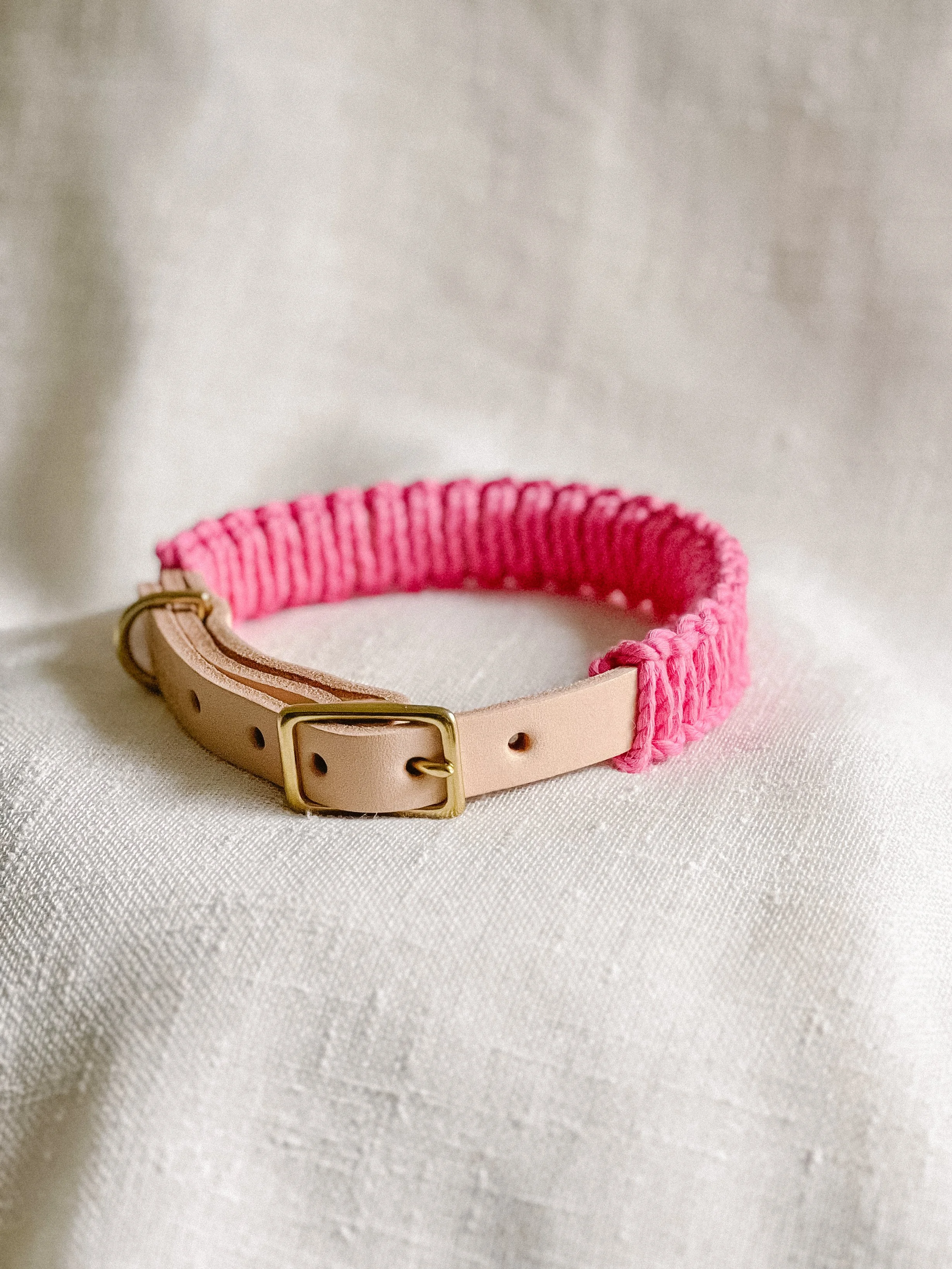 Hot Pink Macrame Collar