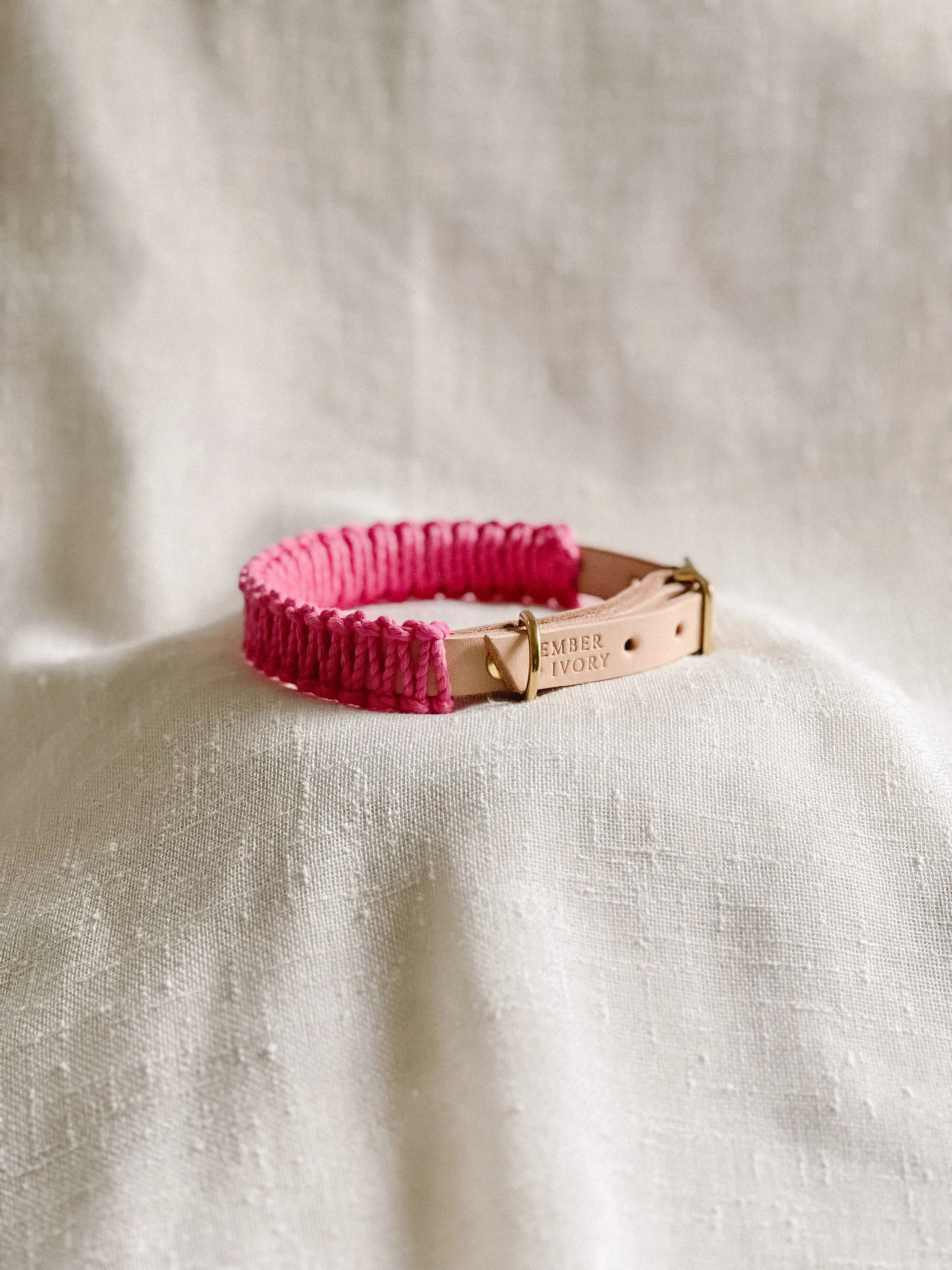 Hot Pink Macrame Collar