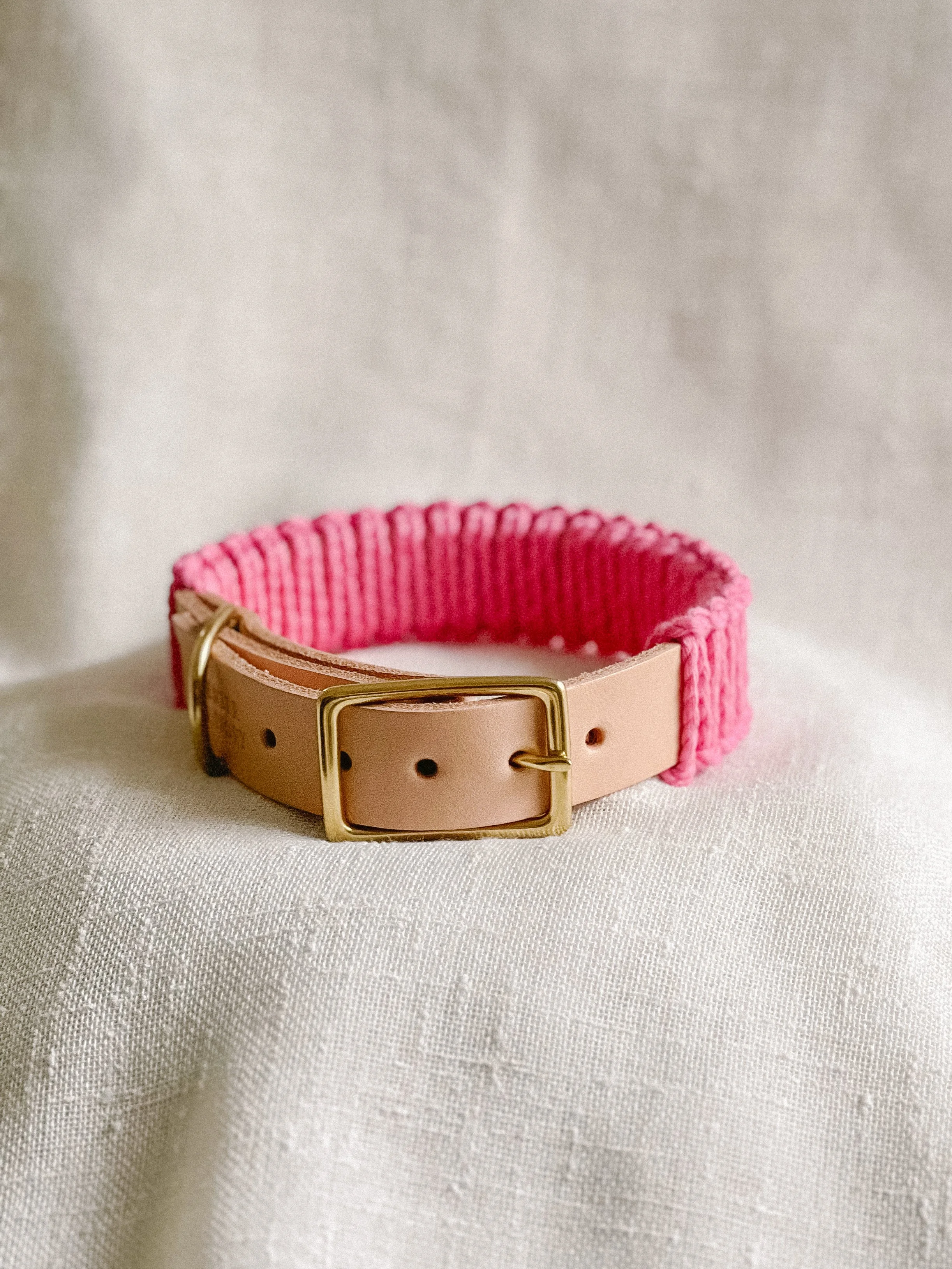 Hot Pink Macrame Collar