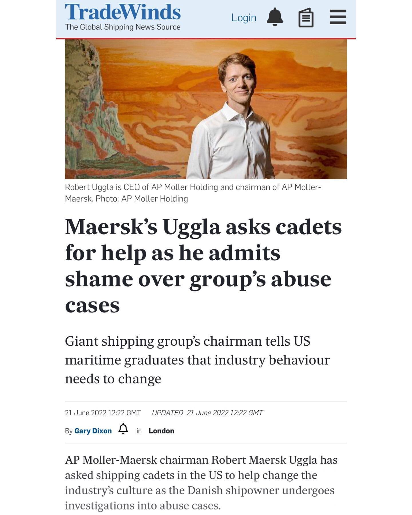 We must keep fighting&hellip;fighting&hellip;fighting&hellip;Maersk is the most vulnerable because their public image and public posturing (think rainbow pride shipping containers) are the most at odds with the shipboard reality across their own flee