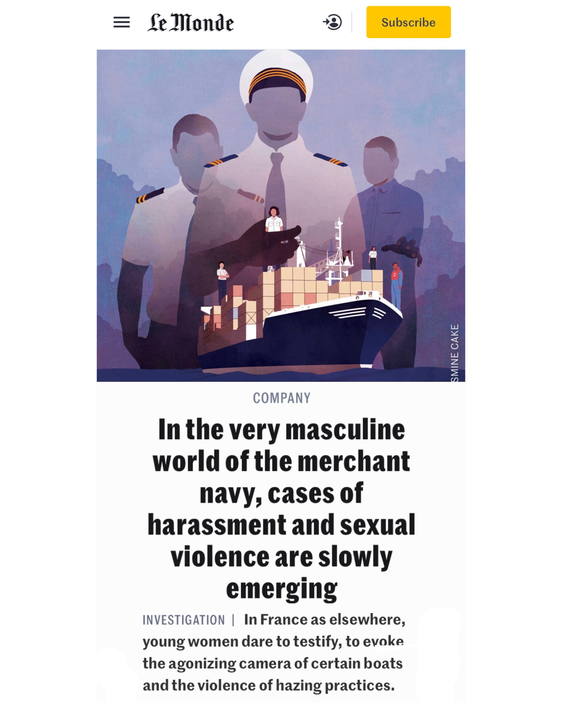 In the Masculine World of the Merchant Navy, Cases of Harassment and Sexual Violence are Slowly Emerging — M.L.A.A. picture