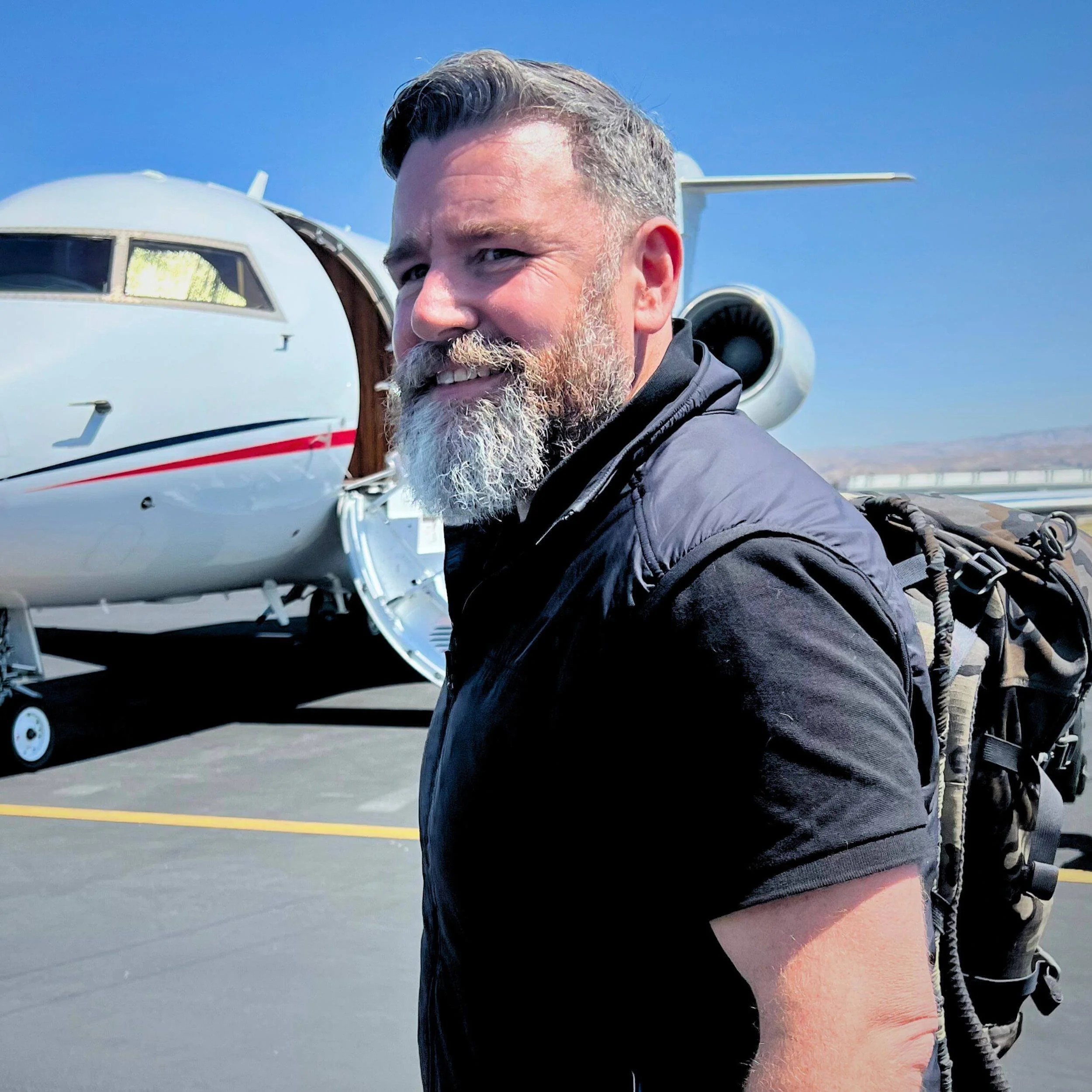 Justin Camp off on a hunting trip