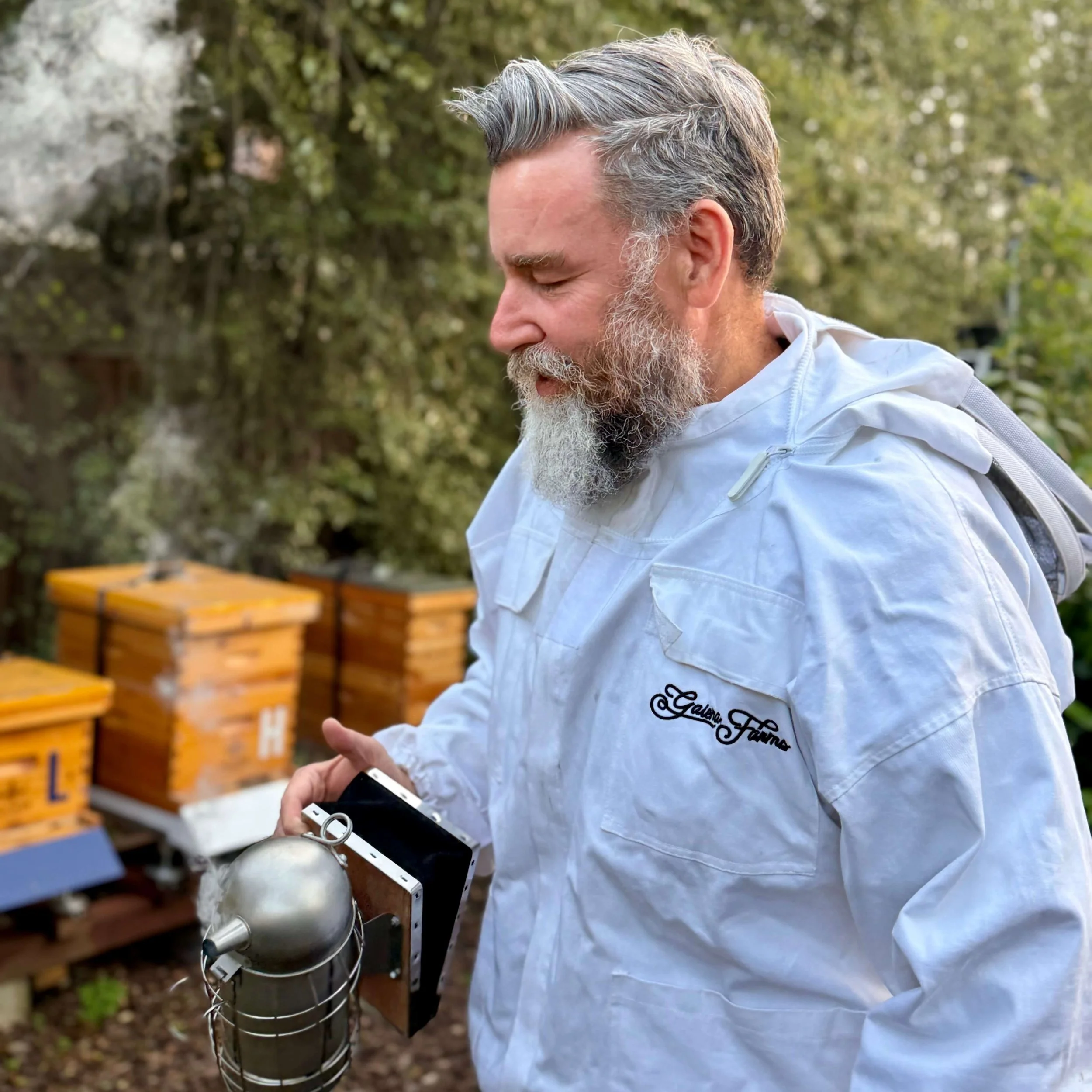 Justin Camp, backyard beekeeper