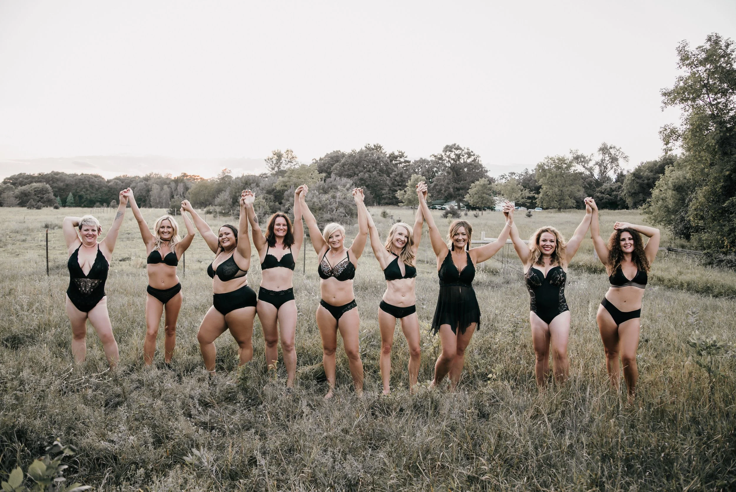 Fun and empowering group boudoir session led by Sheri Hiller in Princeton, MN. Real women, real confidence.