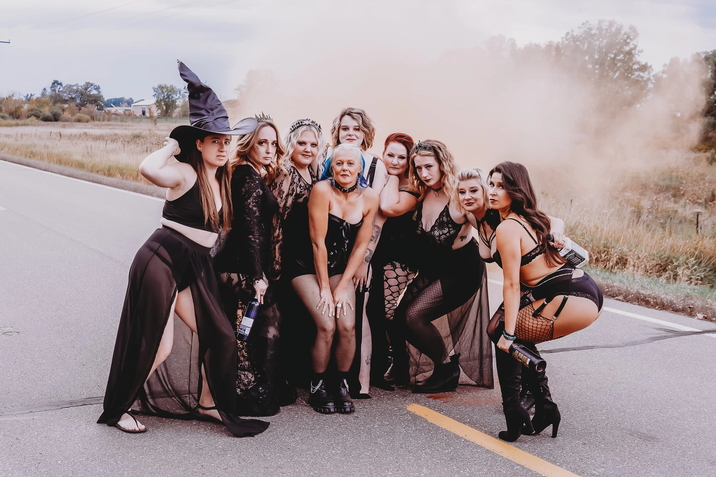 Outdoor group boudoir shoot in Central Minnesota filled with sunshine, laughter, and empowerment.