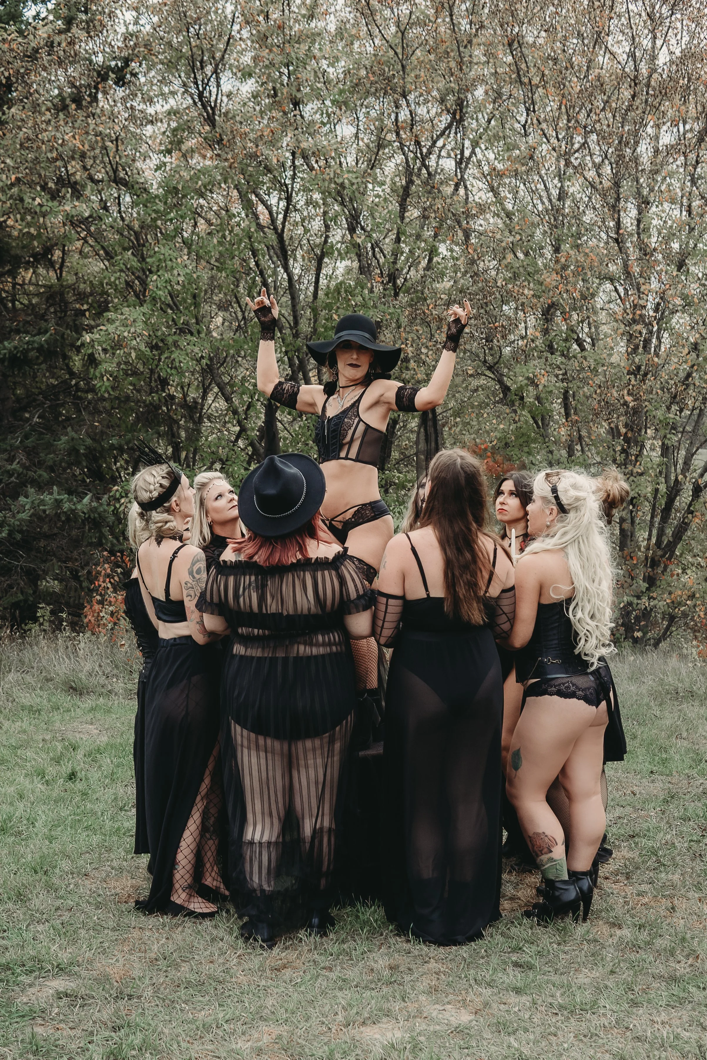 Central Minnesota boudoir photographer capturing empowering group portraits that radiate joy and confidence.