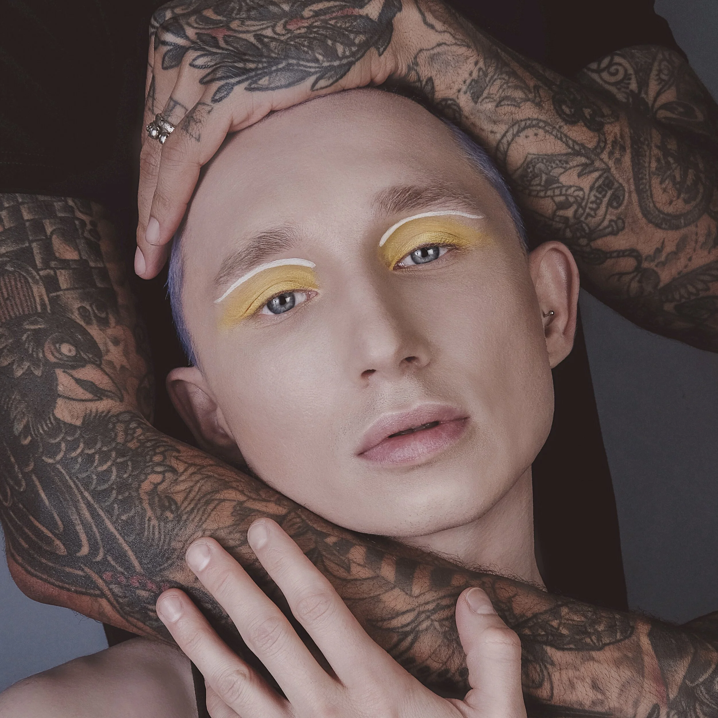 fluid gender neutral glam no gender non binary pride makeup