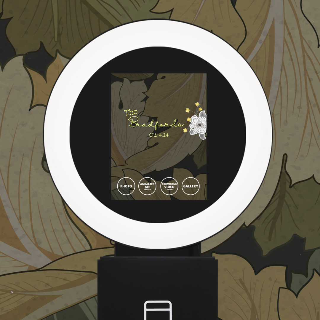 360 Photo Booth 1990's Photo Booth Frame Template for Canva 90's