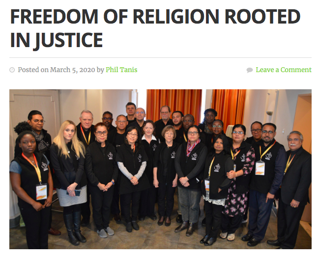 FREEDOM OF RELIGION ROOTED IN JUSTICE