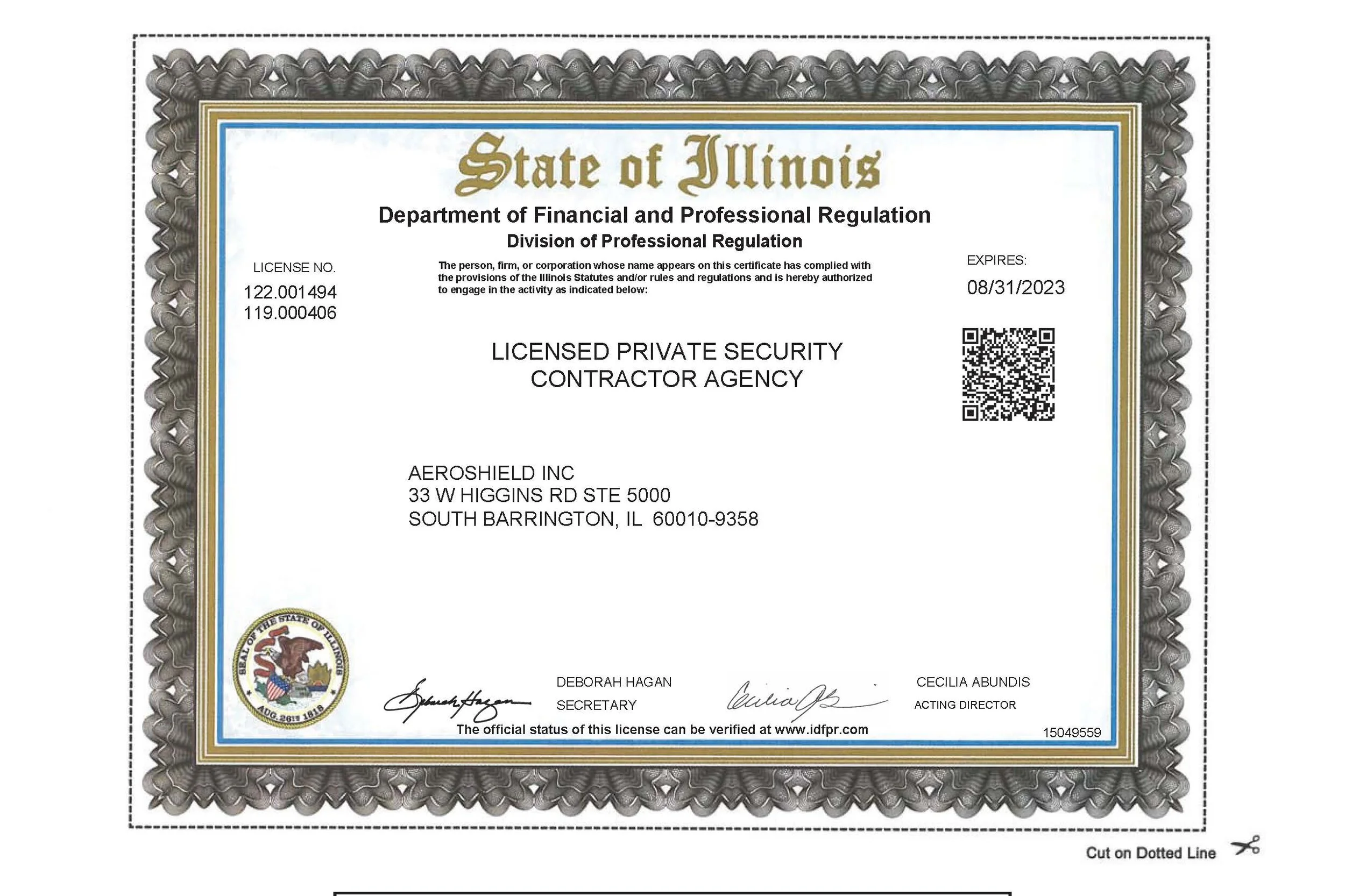 Illinois Private Security Contractor License