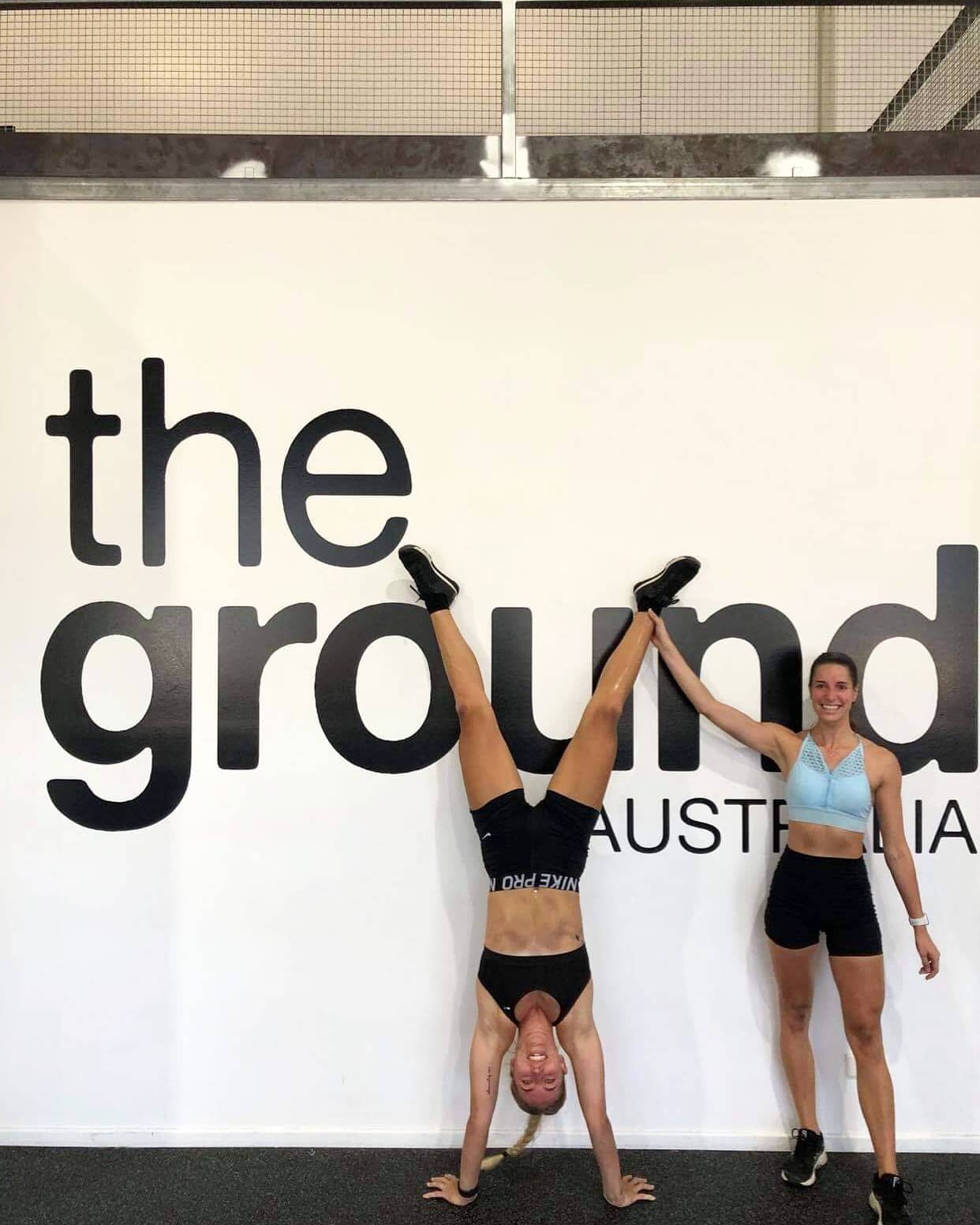 Just Jess and Jordi clowning around after a Saturday session @theground_australia 🤸🏻&zwj;♀️

Keeping up your activity day to day is just as important as fuelling your body with the right foods. The Australian recommendations for exercise consist of