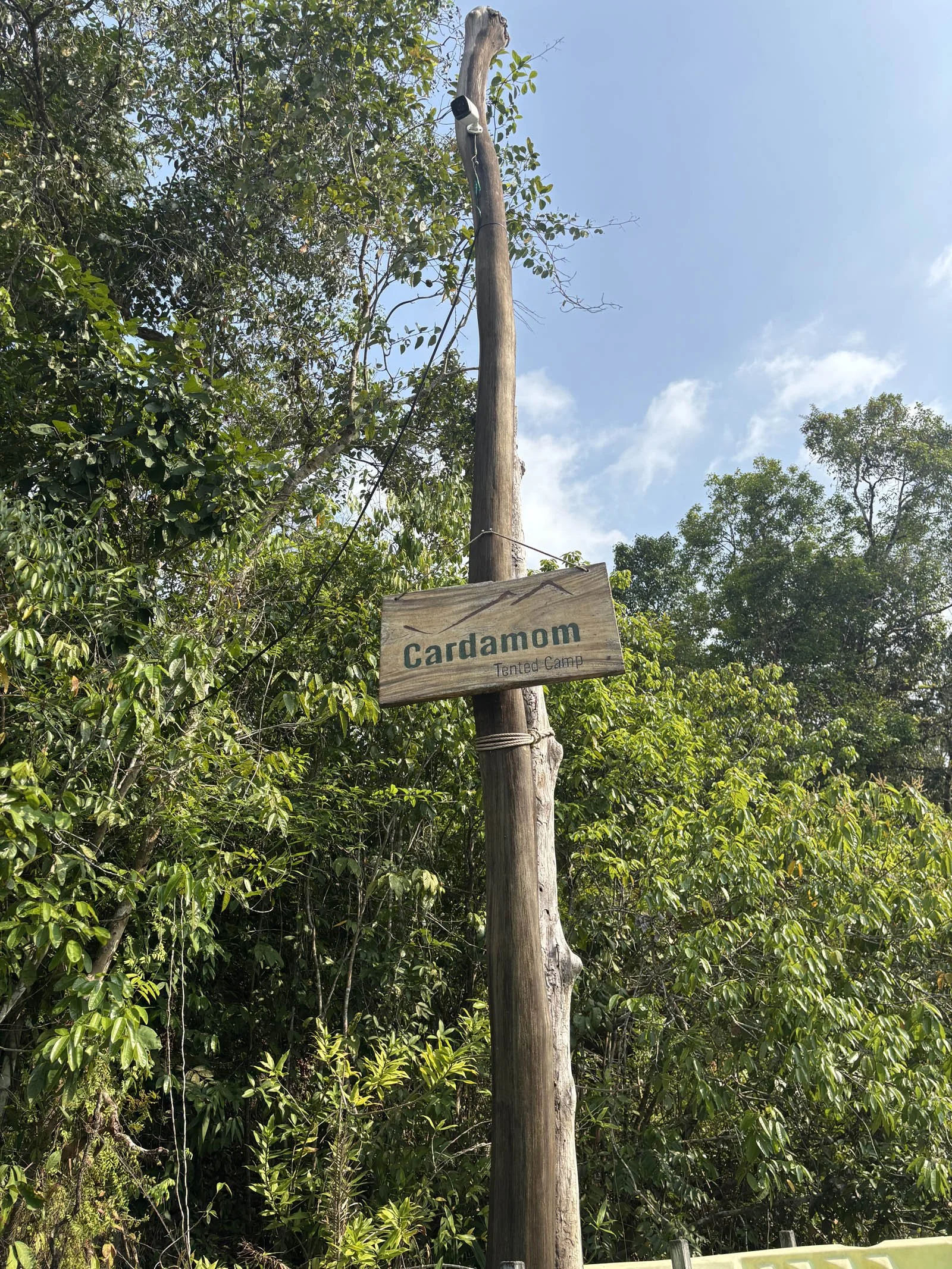  Welcome to camp: The wooden sign at the jetty reveals your in the right place  