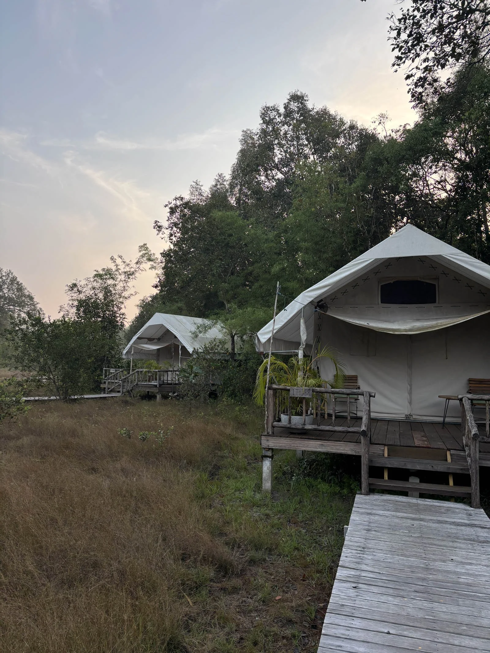  An early morning view over the camp 