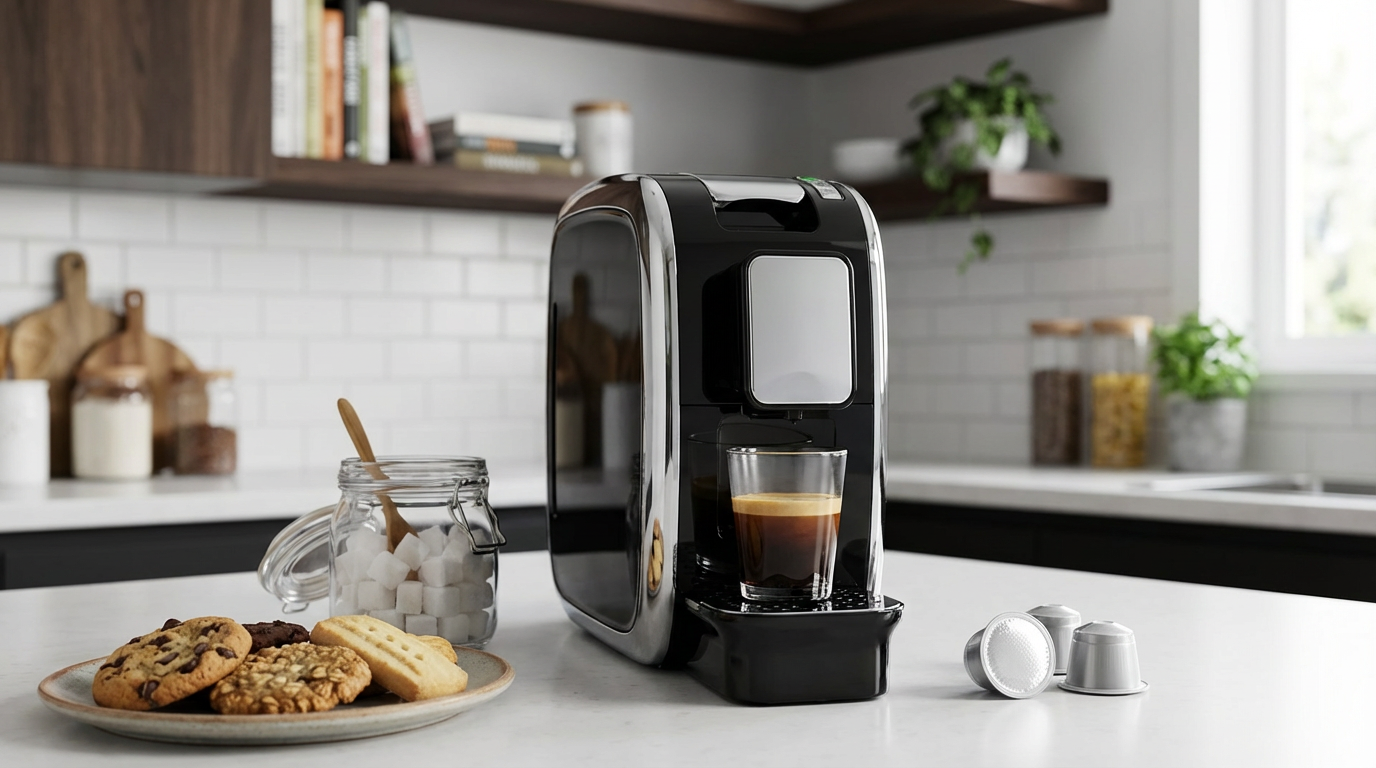 create a scene of this capsule coffee mahcine in a modern kitchen01.png