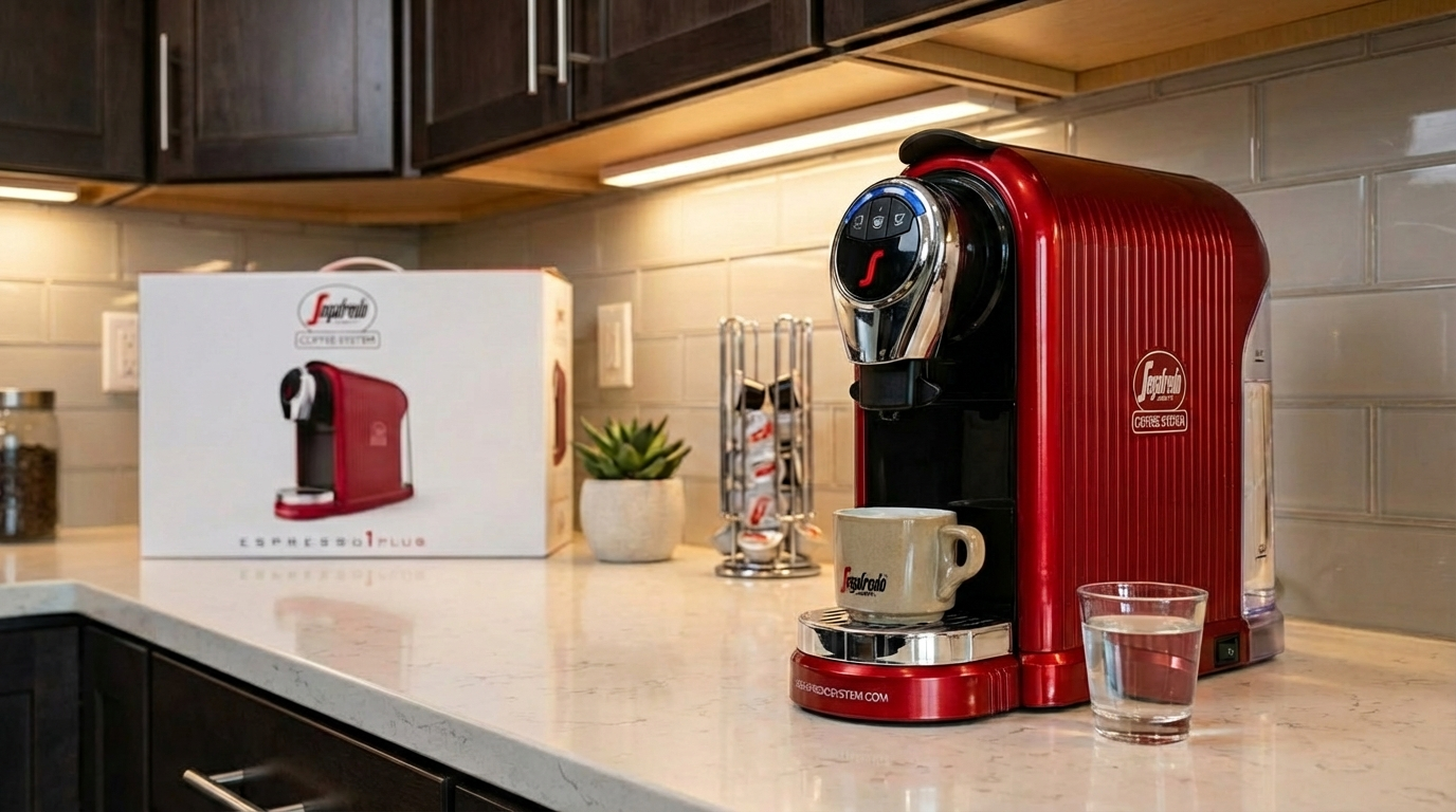 create a scene of this capsule coffee mahcine in a modern kitchen.png