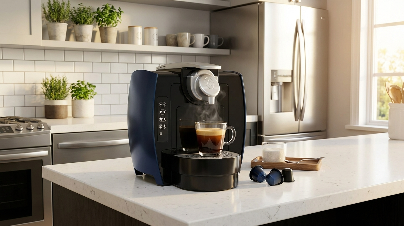 make a scene of this coffee capsule machine in a kitchen.png