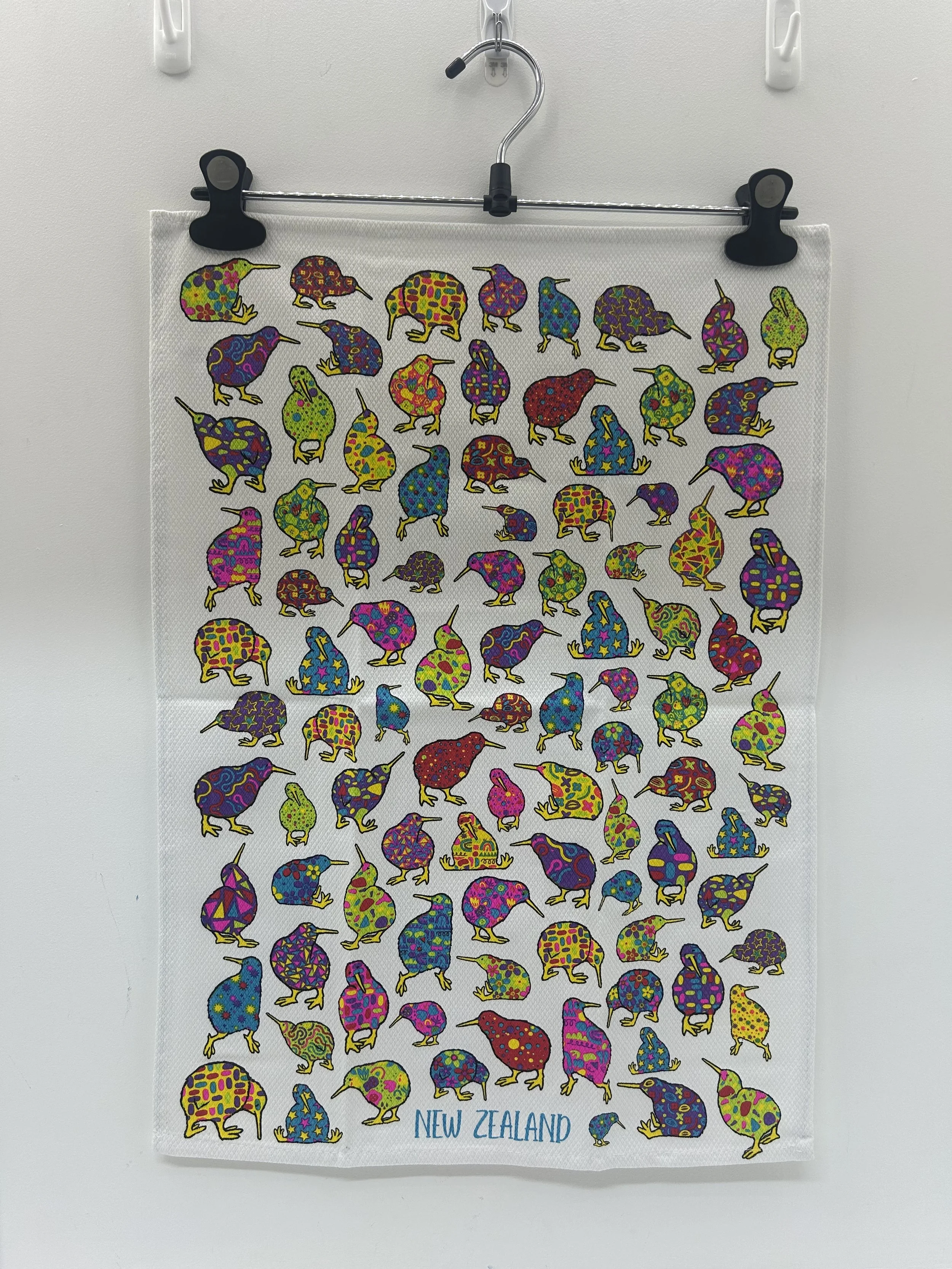 Diamond Weave Teatowel - Pattern Kiwis