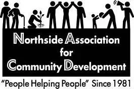Northside Association Logo with stick figures planting and helping each other.