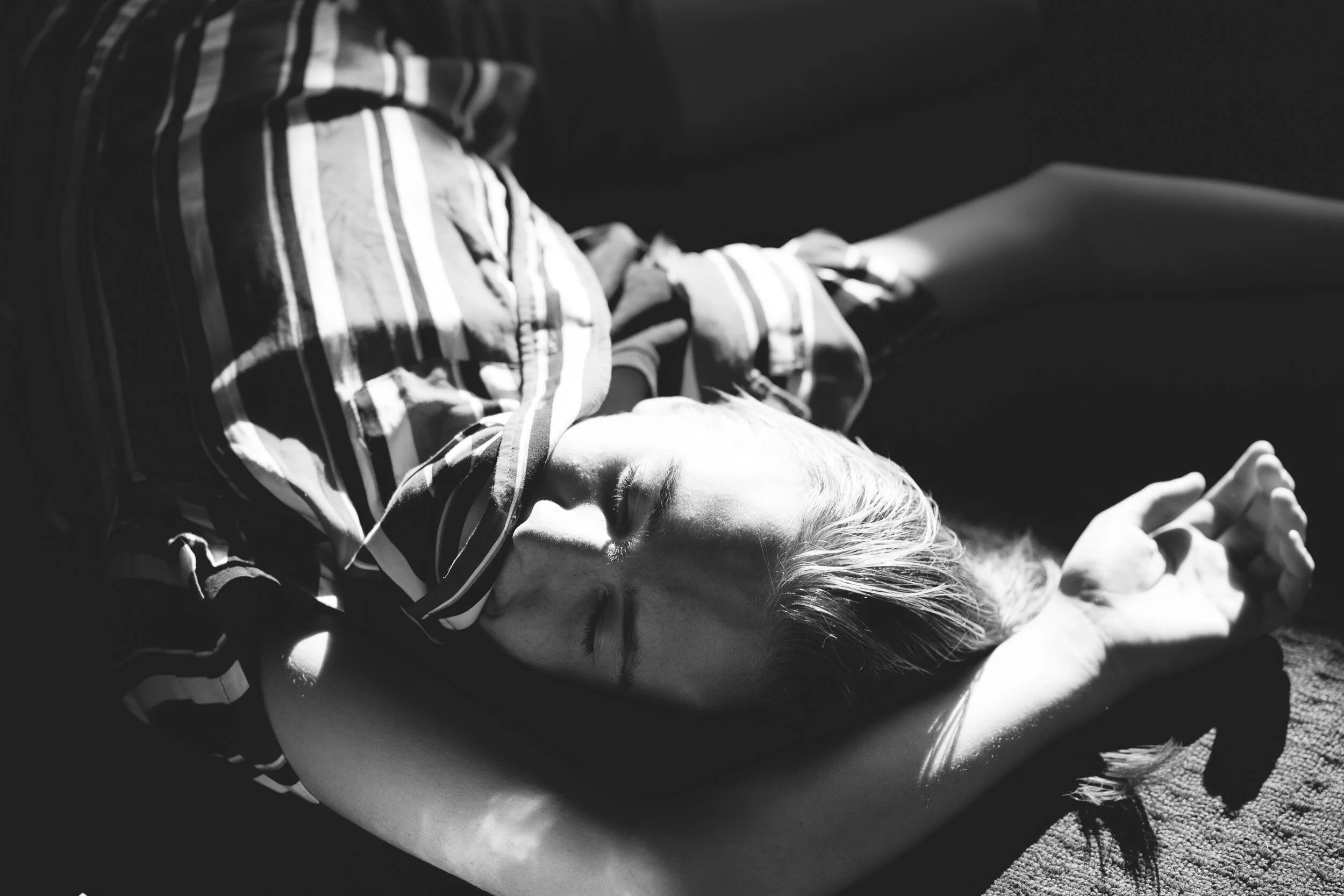 young man in shadow