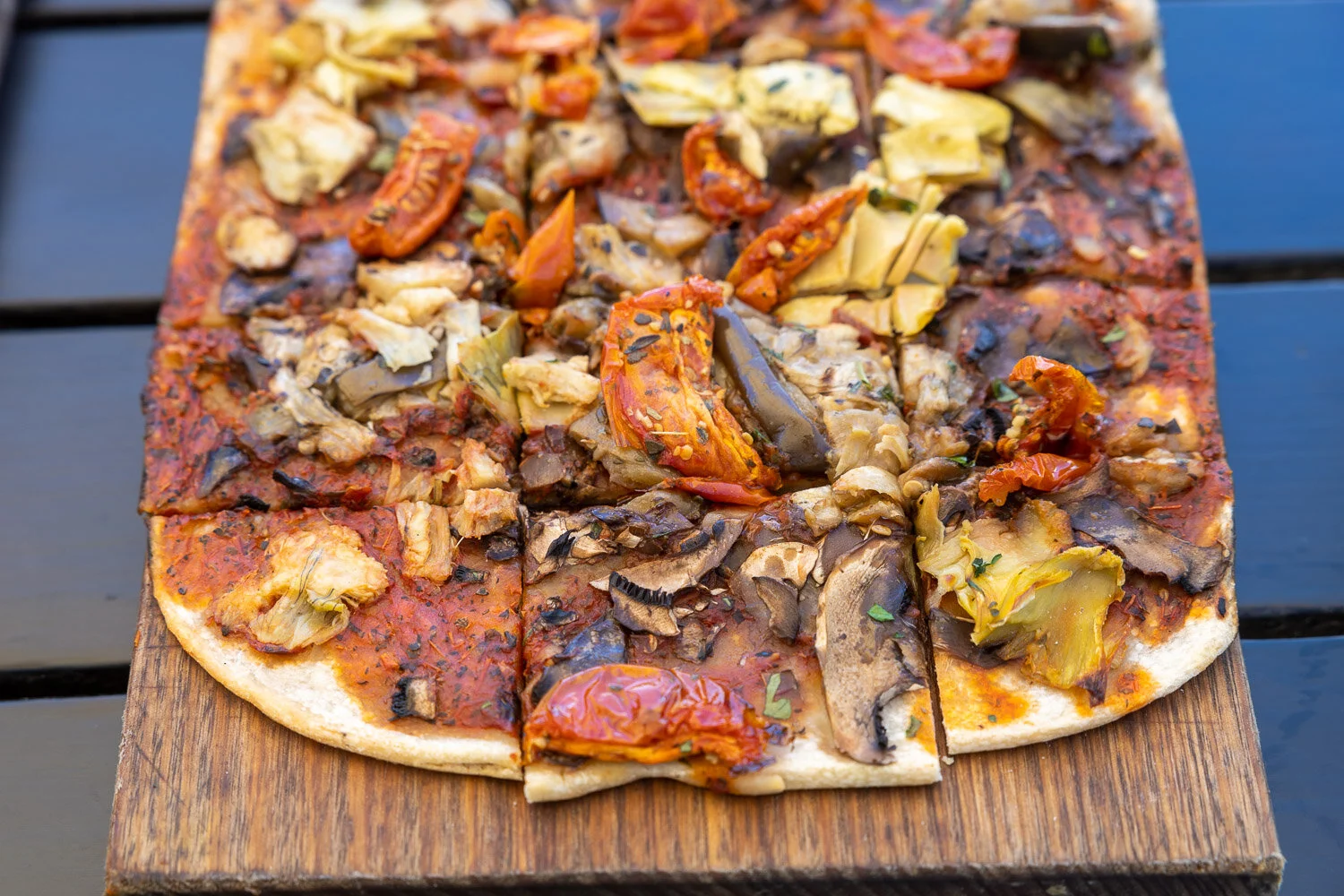 Vegan pizza at T'Gallant Cellar Door & Pizzeria