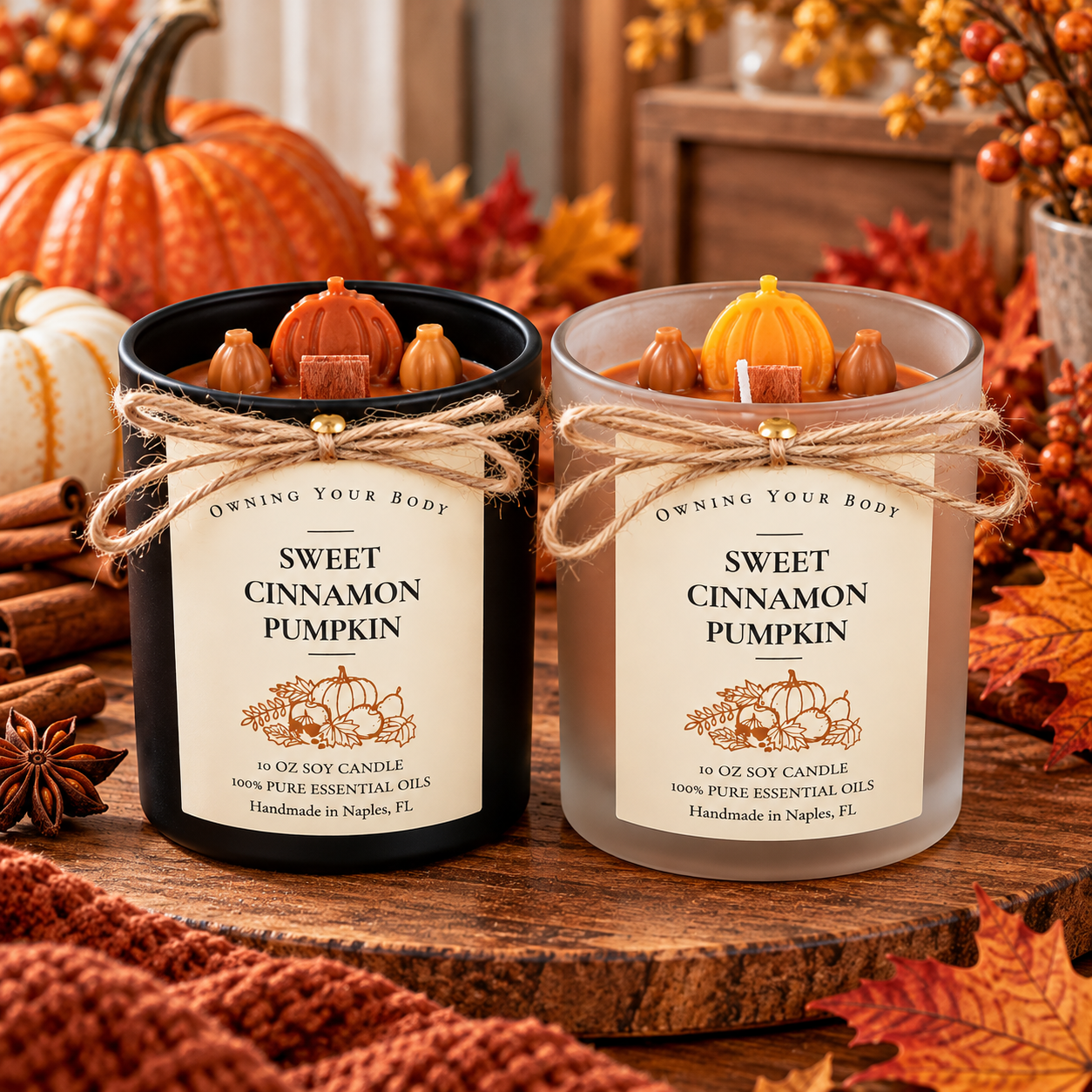 Hand-Poured Seasonal Soy Candles for a Cozy Home