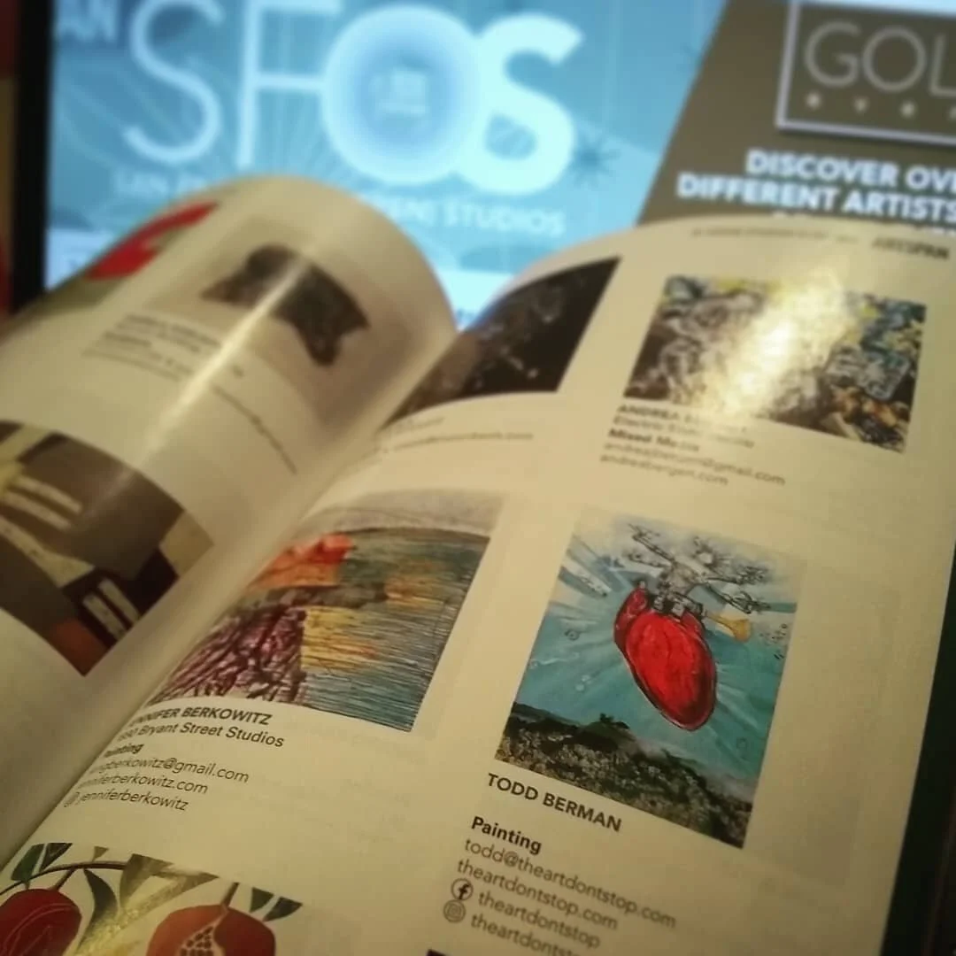 I'm in the guide! 😀🤗

Sign up for @artspansf #OpenStudios to visit hundreds of artists in their studios over 4 dates. 

Get on my mailing list to be included in a friends and family preview show.
