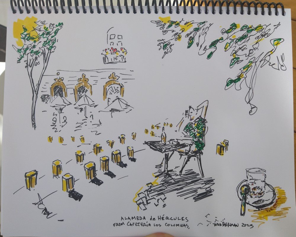 Cafe Sketch at Alameda de Hércules