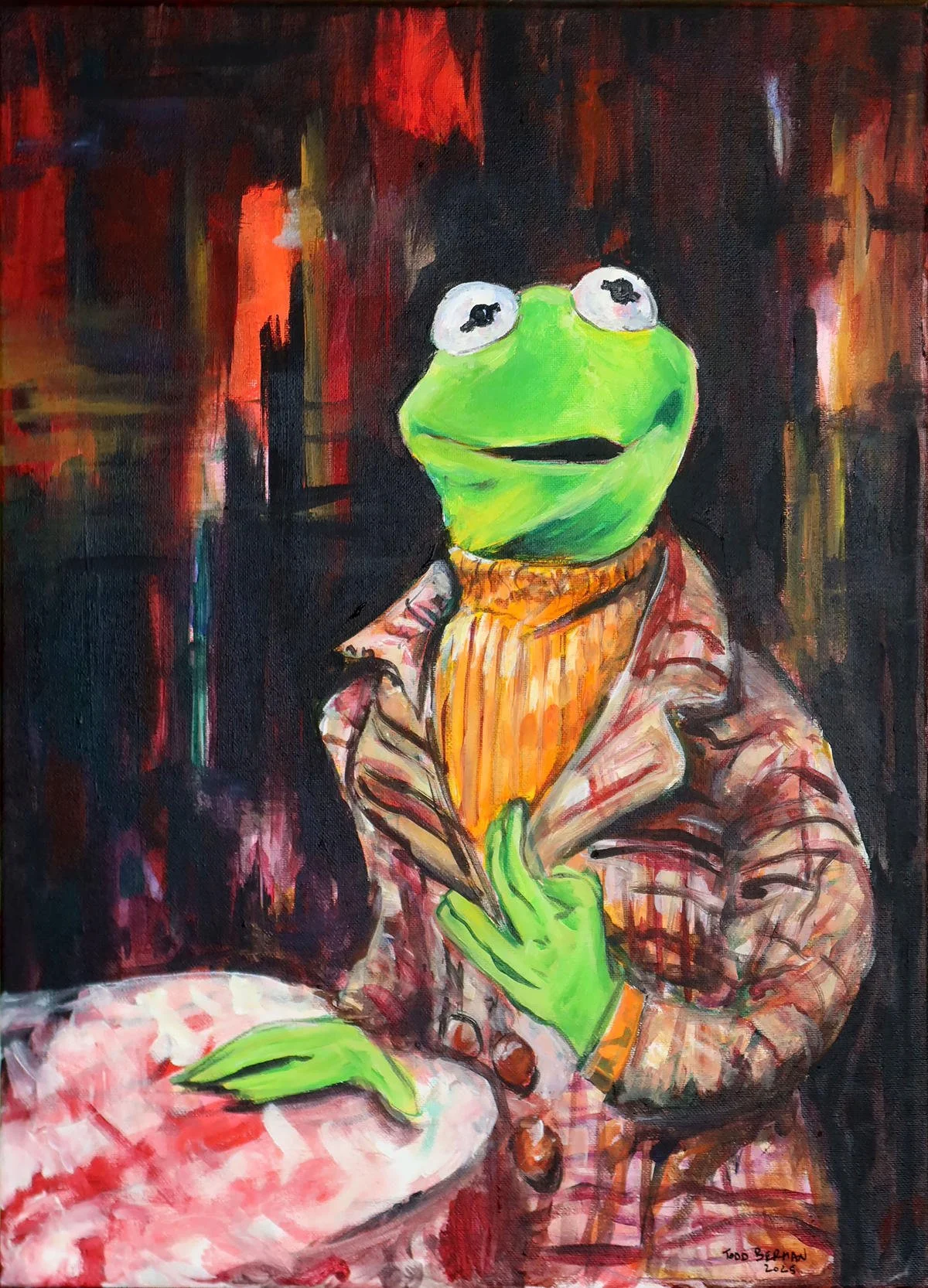 Portrait of Kermit the Frog