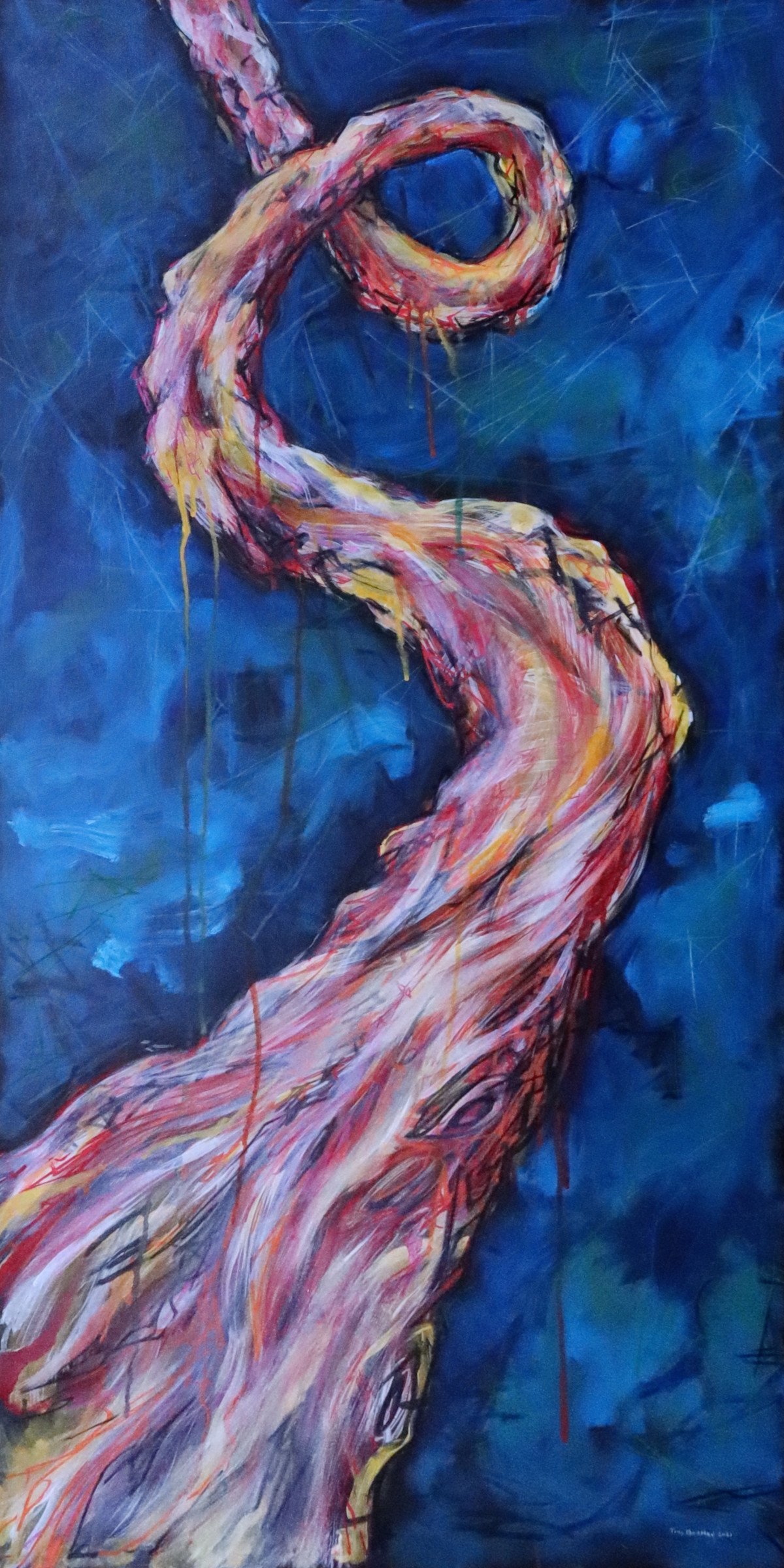 Reaching
:::
acrylic on canvas, 24” x 48”, 2021