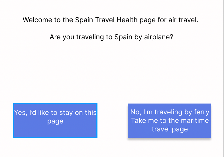 Welcome to the Spain Travel Health page for air travel.   Are you traveling to Spain by airplane?