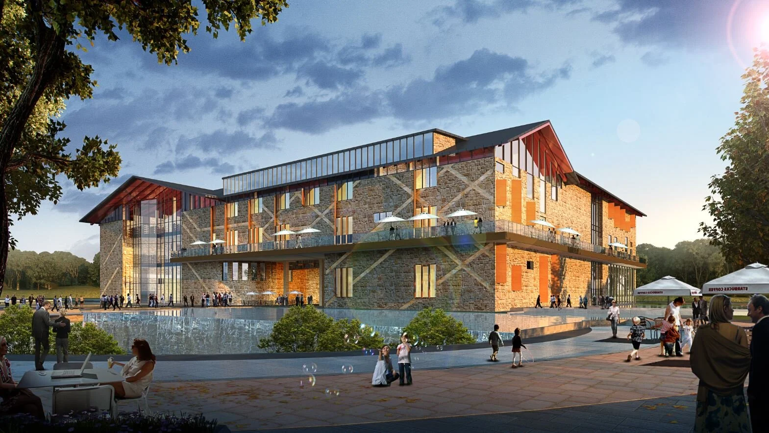 Library design 3d rendering picture community design project 1.jpg