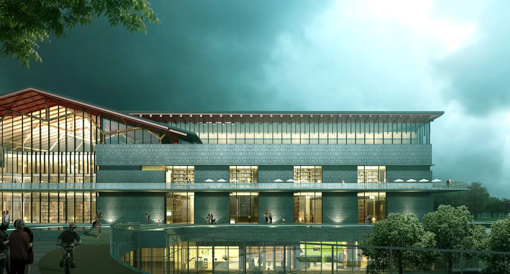 Library design 3d rendering picture community design project 2.jpg