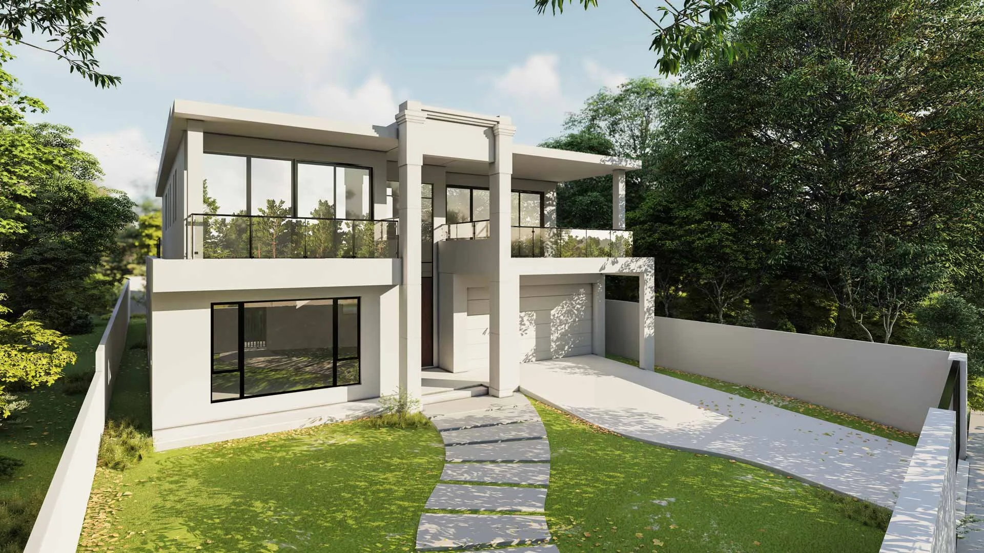 modern house design 3D render front 1 Drummoyne.jpg