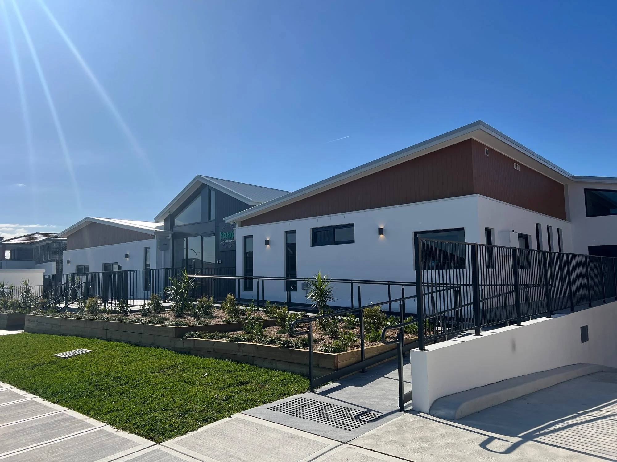 Edmondson Park Childcare Centre, Edmondson Park, Sydney – childcare centre by Archian Architects – side entrance and frontage