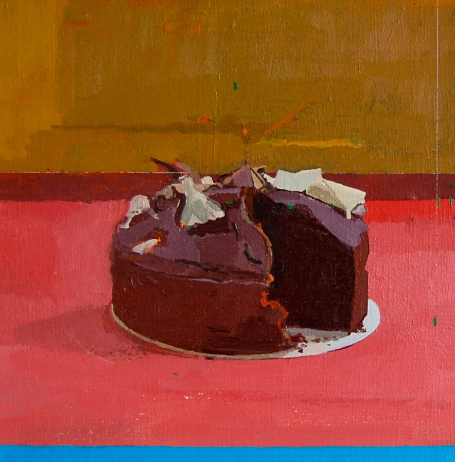  Halloween Chocolate Cake 1   Oil on Linen  25cm x 25cm  2012   Collection of the Artist    