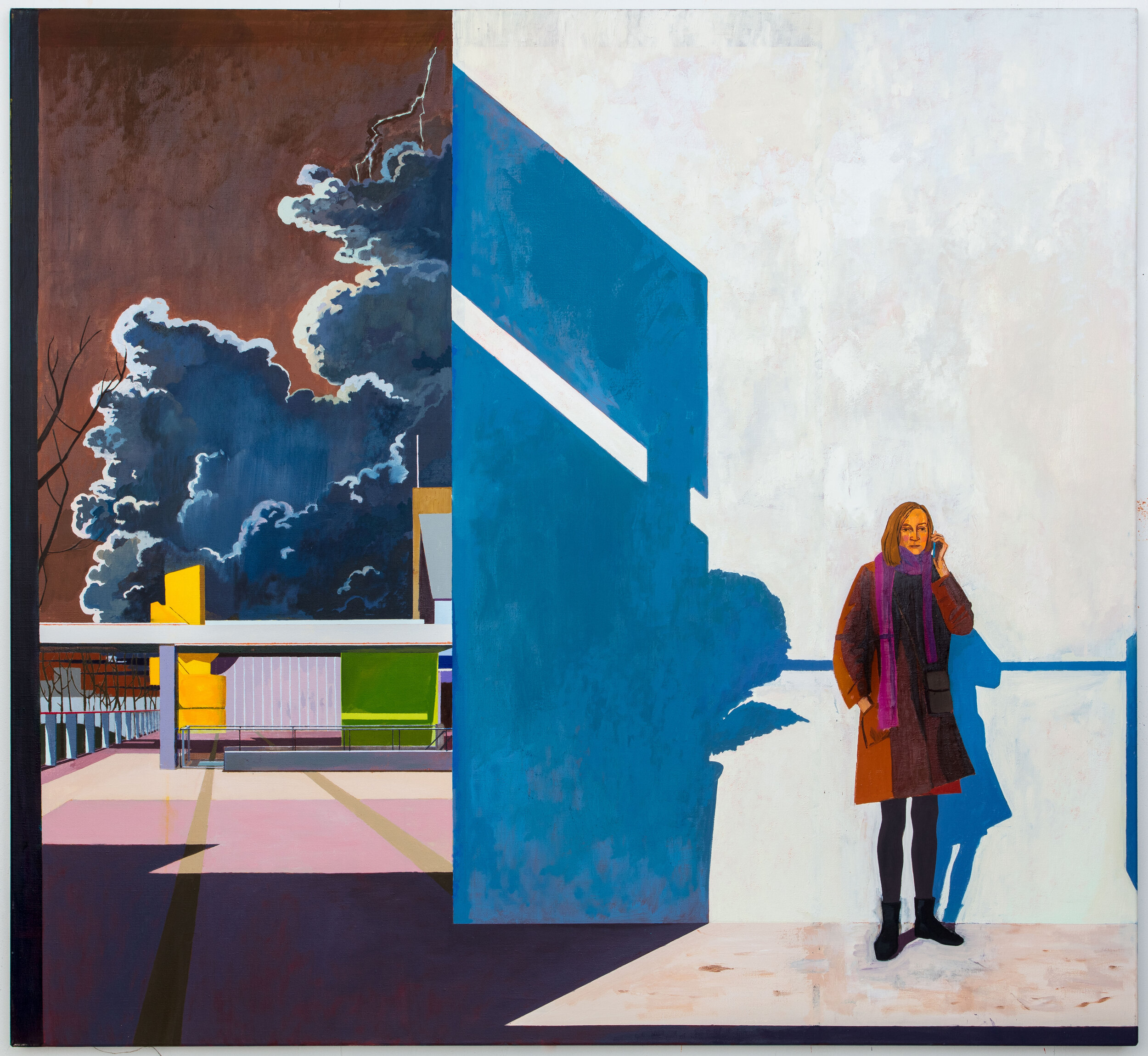  Southbank  —  Approaching Storm  Image size 40cm x 42cm  Paper size  48cm x 50cm  Painted 2015 – 2019   