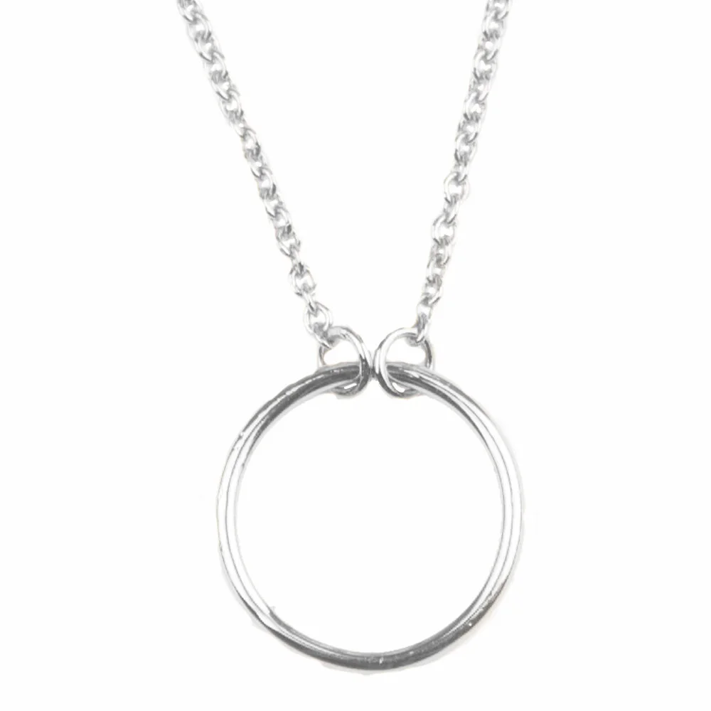 All the luck in the world-Necklace-Circle Silver close up.jpg