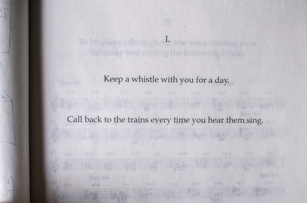 Response to the Trains of Elsewhere; Sonata I for 17 Whistles and Elsewhere Phases | Fionn Duffy