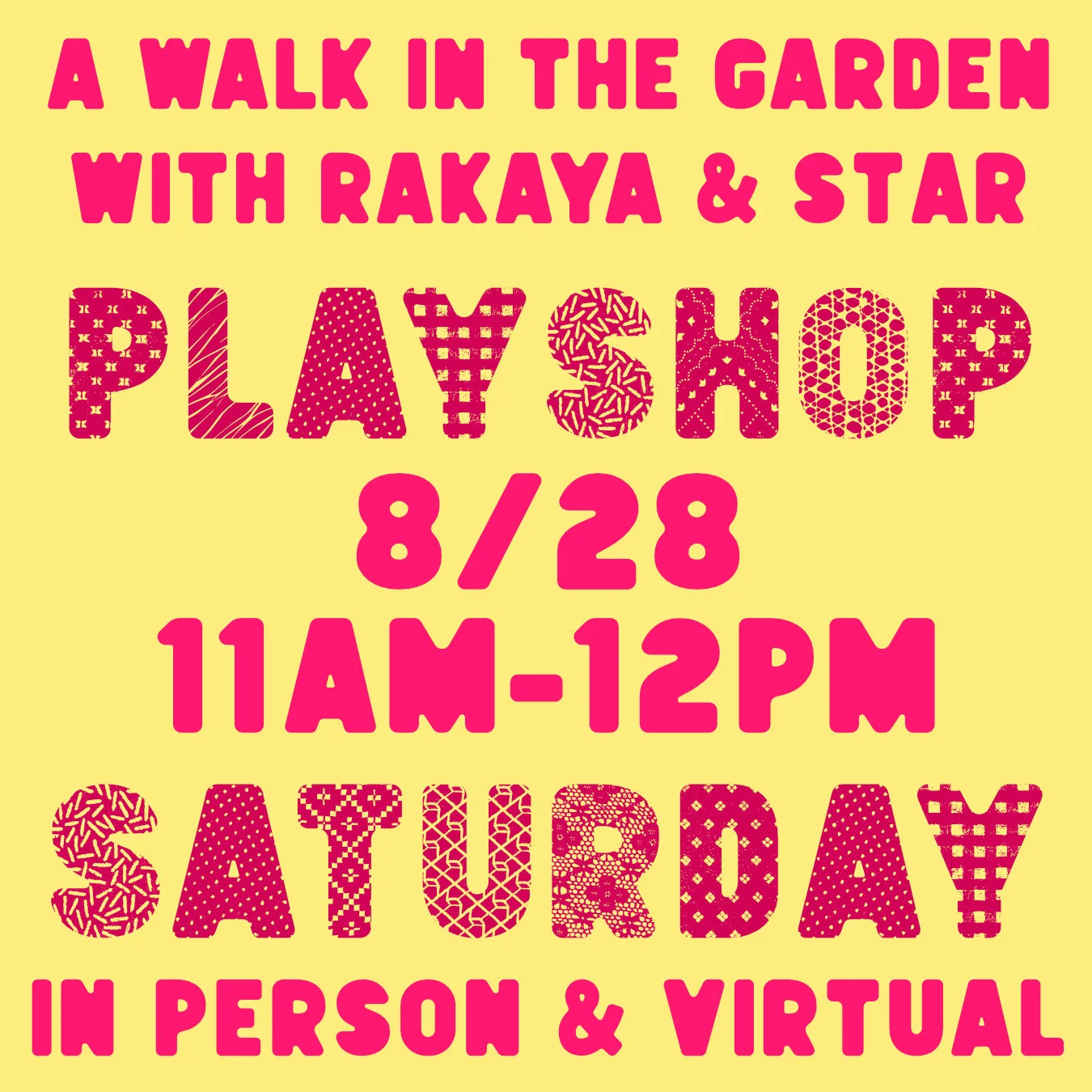 Playshops: Garden Caring with Rakaya and Star