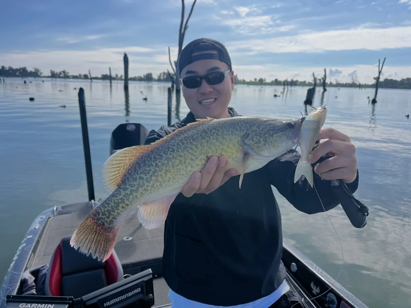Great trip with @lunker_crusty , only a couple of smaller fish but we had a couple of chances at some bigger ones but missed the hooks. Was good fun thanks for coming mate #murraycod #fishingaustralia